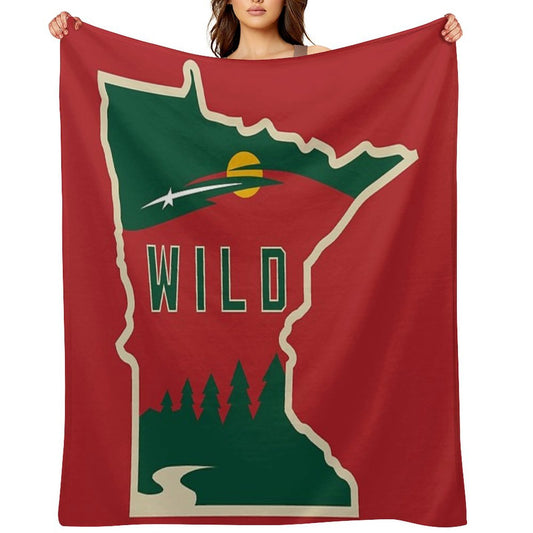 MN Wild Outline Eco-conscious Throw Blanket