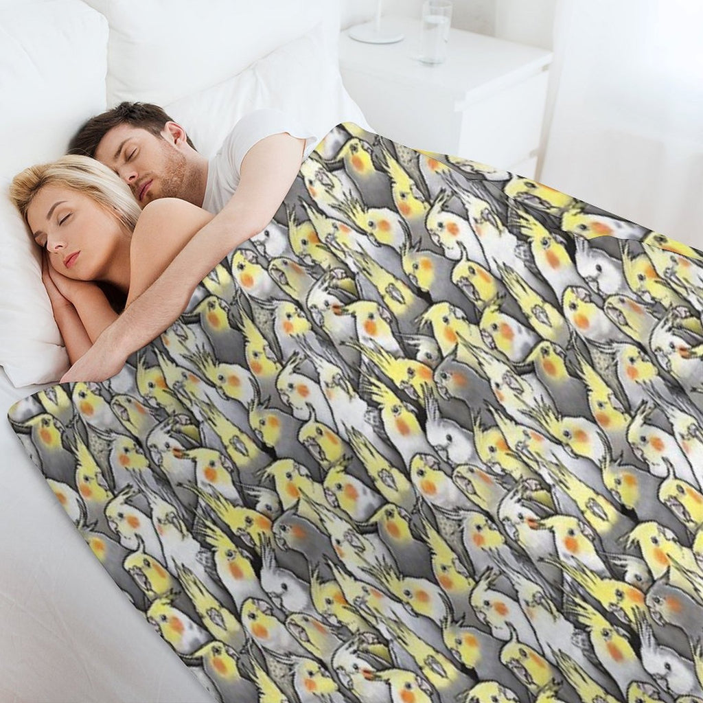 Cockatiels Galore Compact Throw Blanket