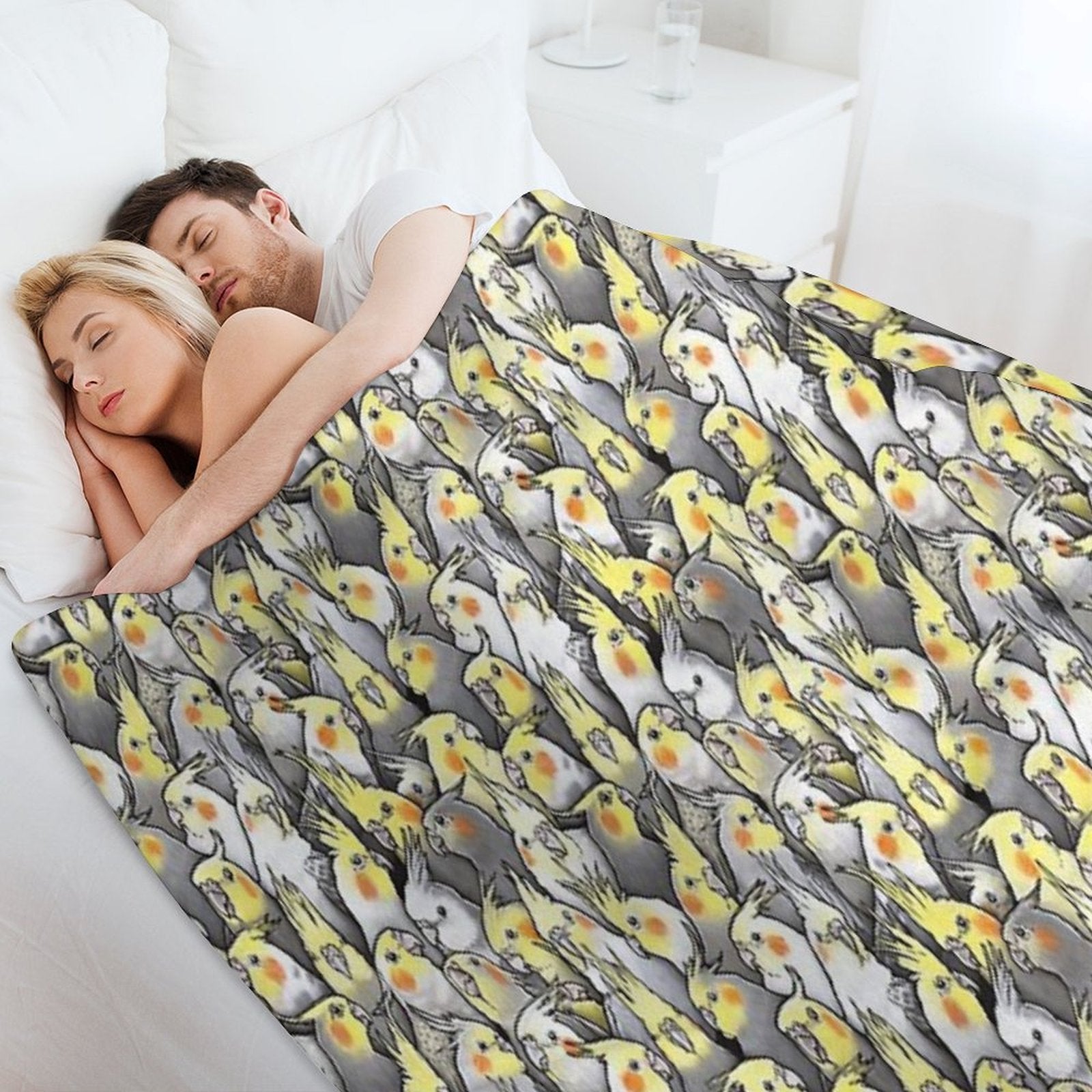 Cockatiels Galore Compact Throw Blanket