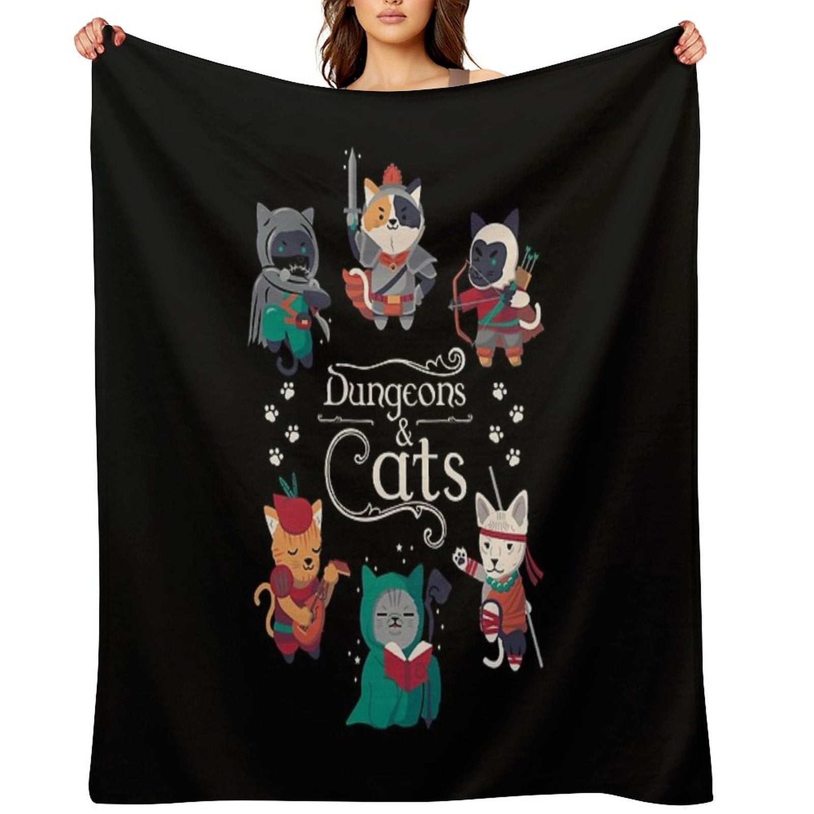 Dungeons And Cats 2.0 Durable Throw Blanket