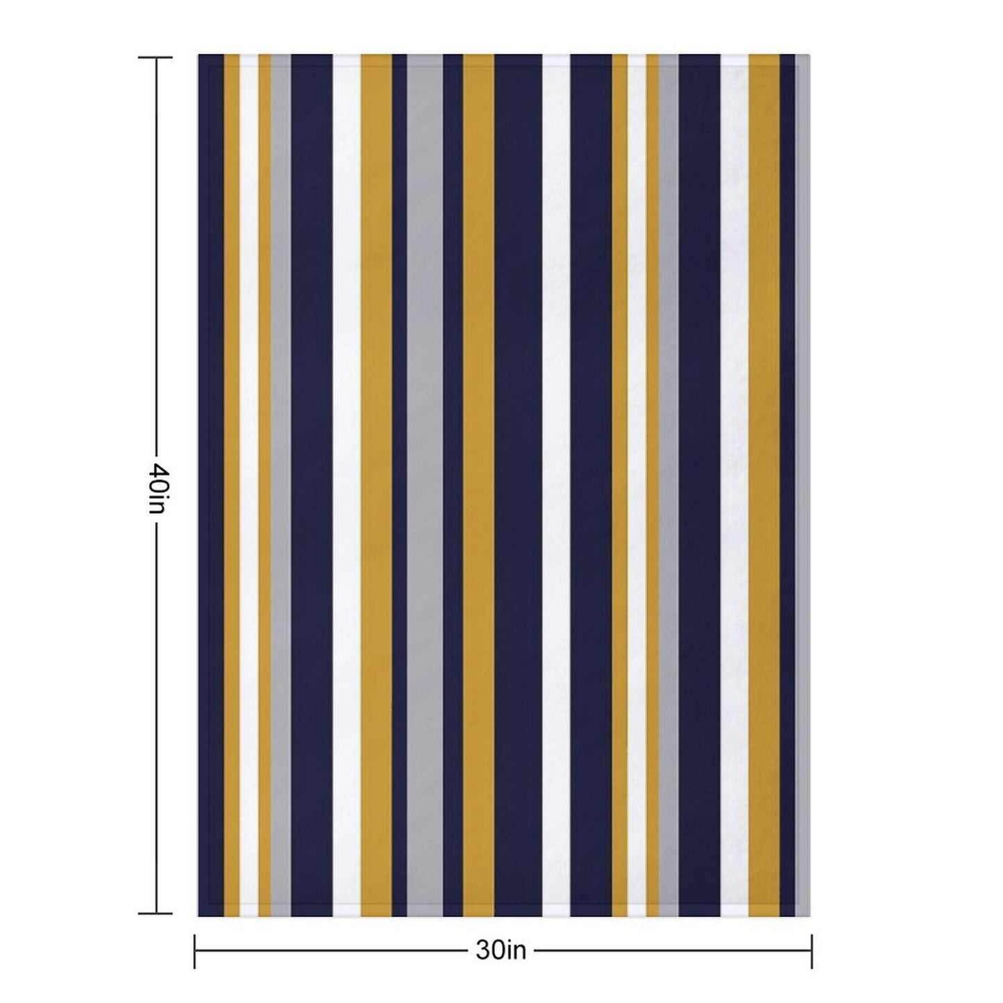 Modern Stripes Vertical Pattern in Honey Mustard Yellow, Dark Navy Blue, Gray, And White. Minimalist Color Block Versatility Throw Blanket
