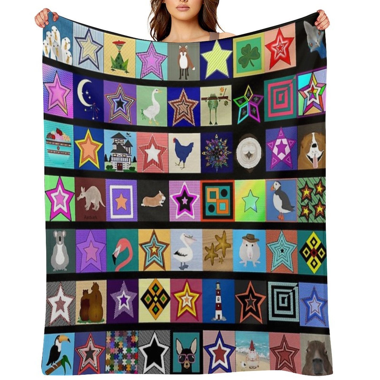 Collage Eco-conscious Throw Blanket