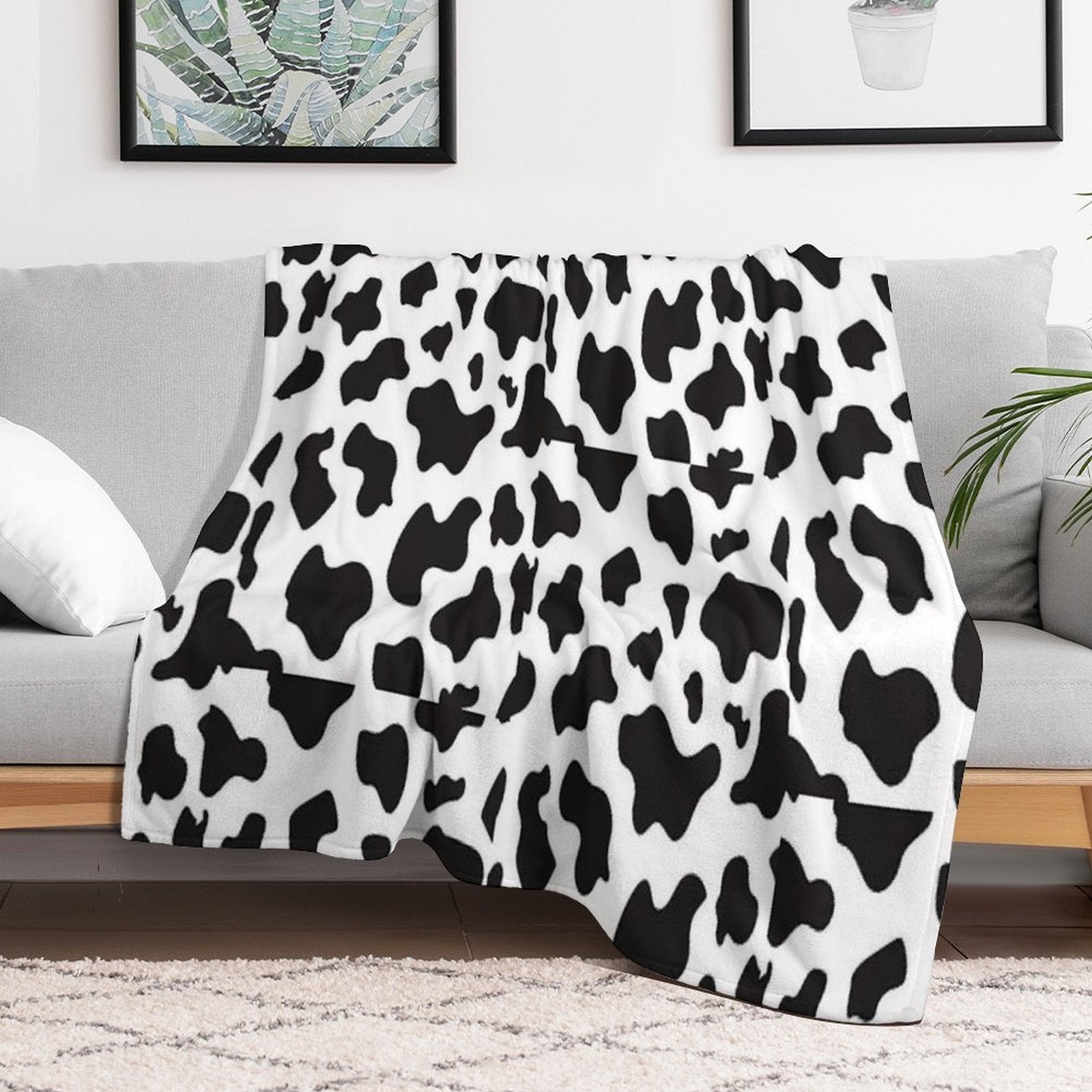 Cow Print Quick-dry Throw Blanket