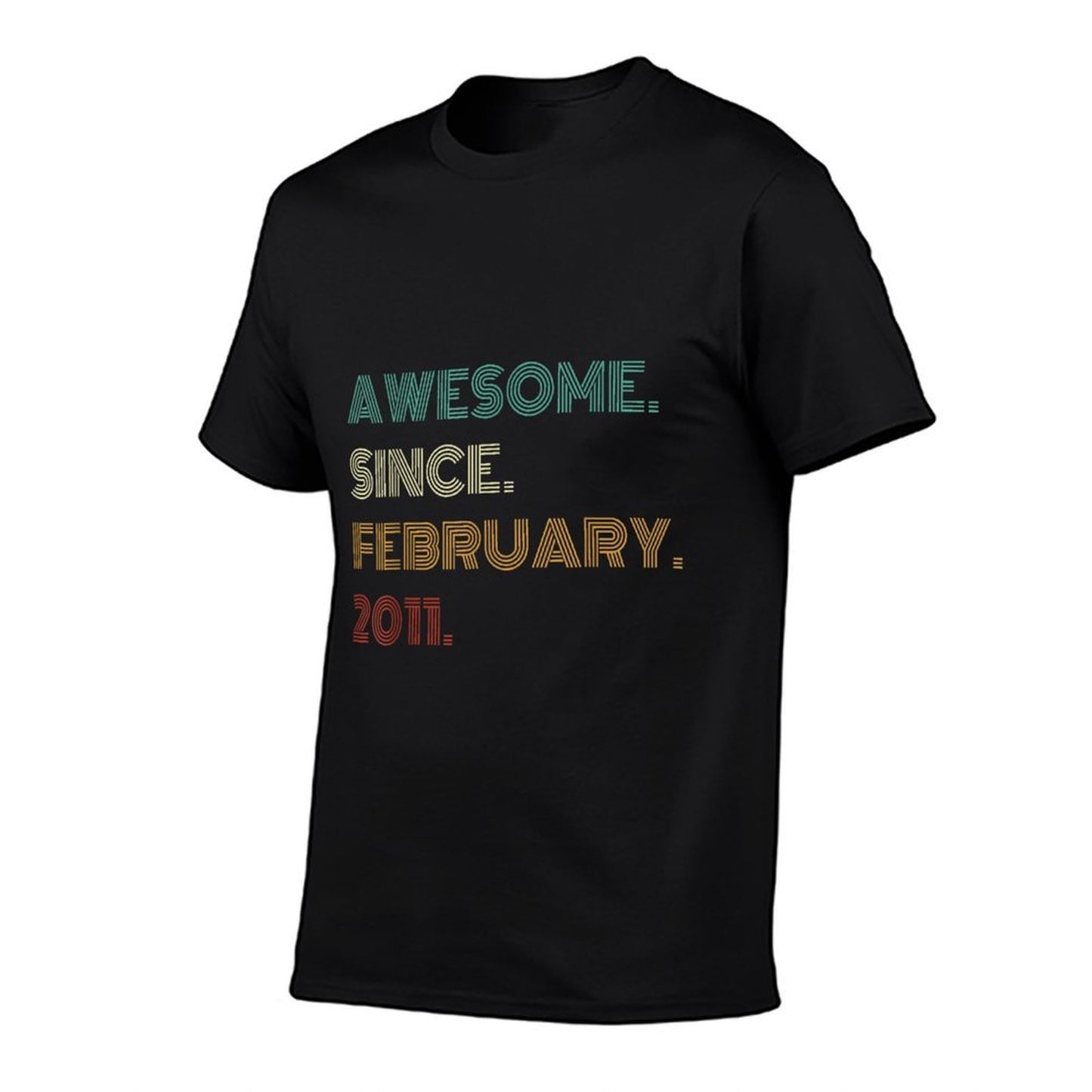 14 Years Old Awesome Since February 2011 14th Birthday  Wrinkle-resistant T-Shirt