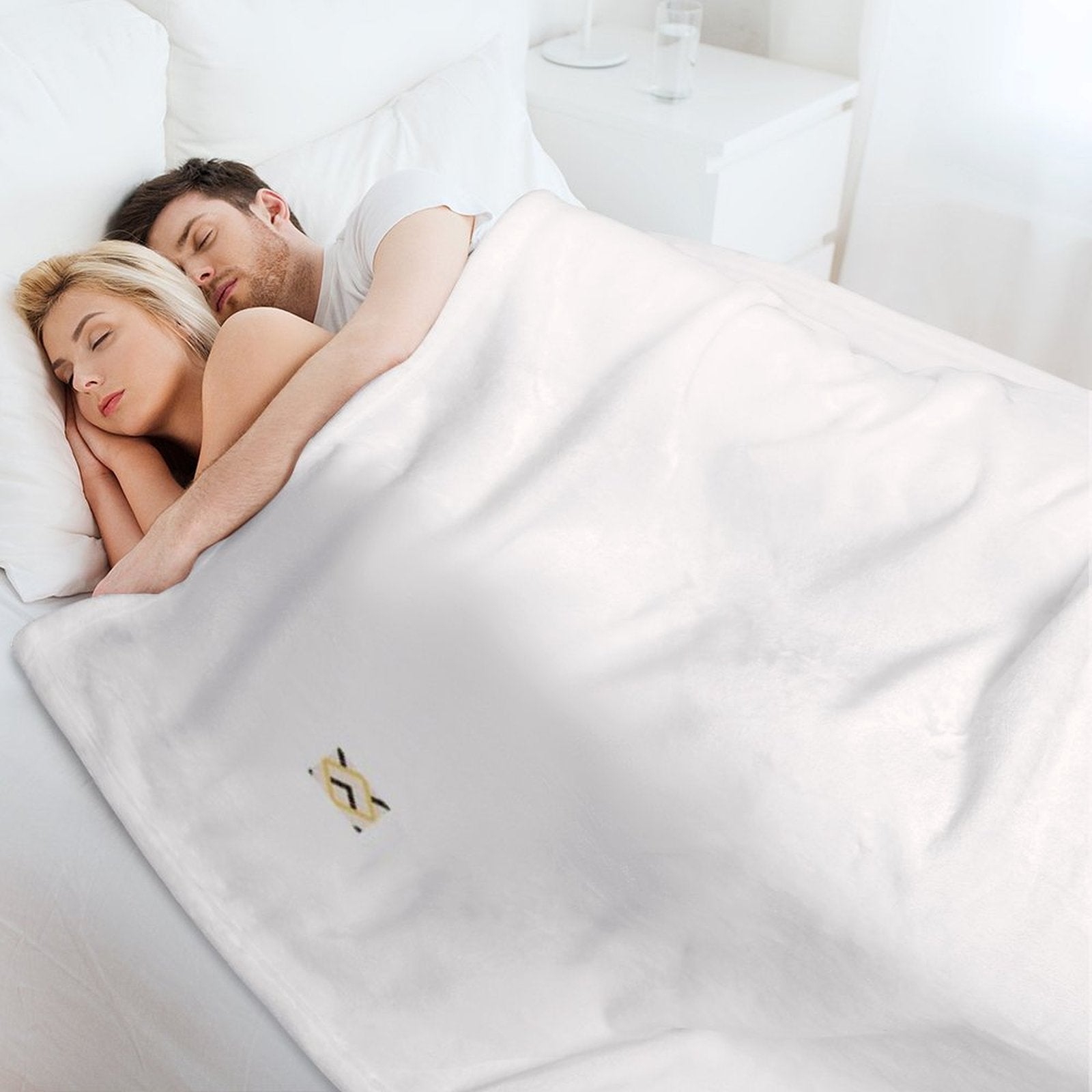 Yellow Print  ৹1 Machine-washable Throw Blanket