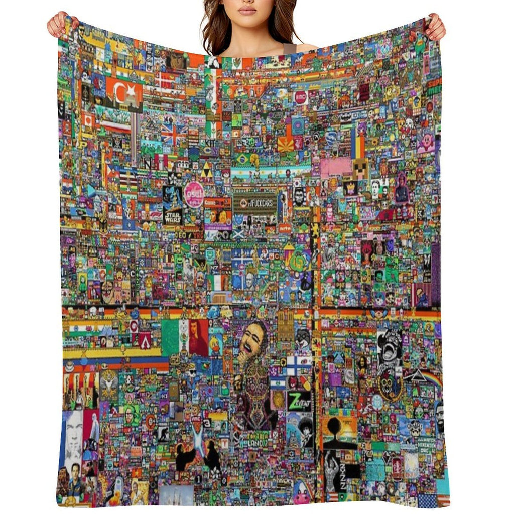 Rplace Reddit 2022 Multi-functional Throw Blanket