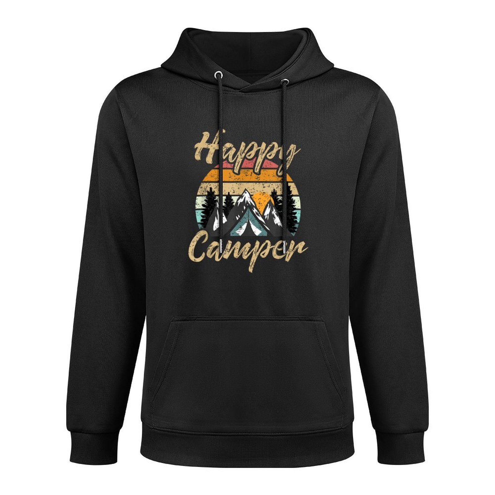 Funny Camping Hiking Lover Present Happy Camper Gift Versatile Streetwear Hoodie