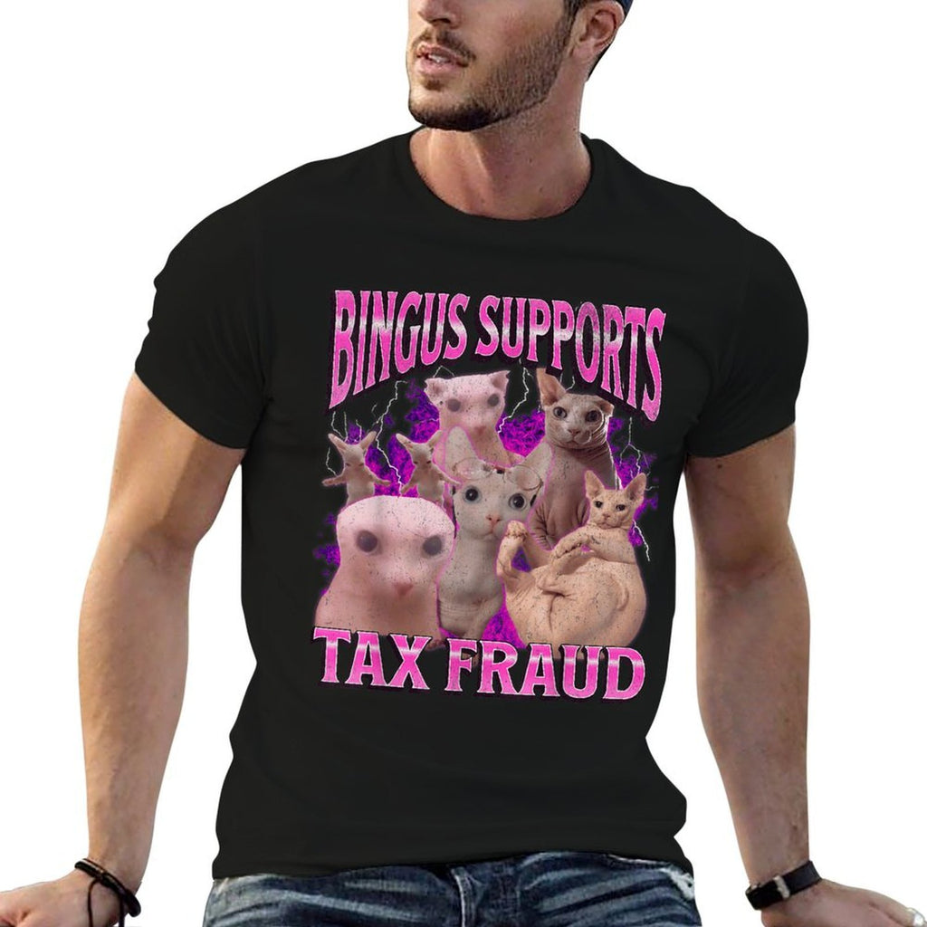 Bingus My Beloved Funny Sphinx Cat Meme Bootleg Graphic  Slim-fit Cut T-Shirt