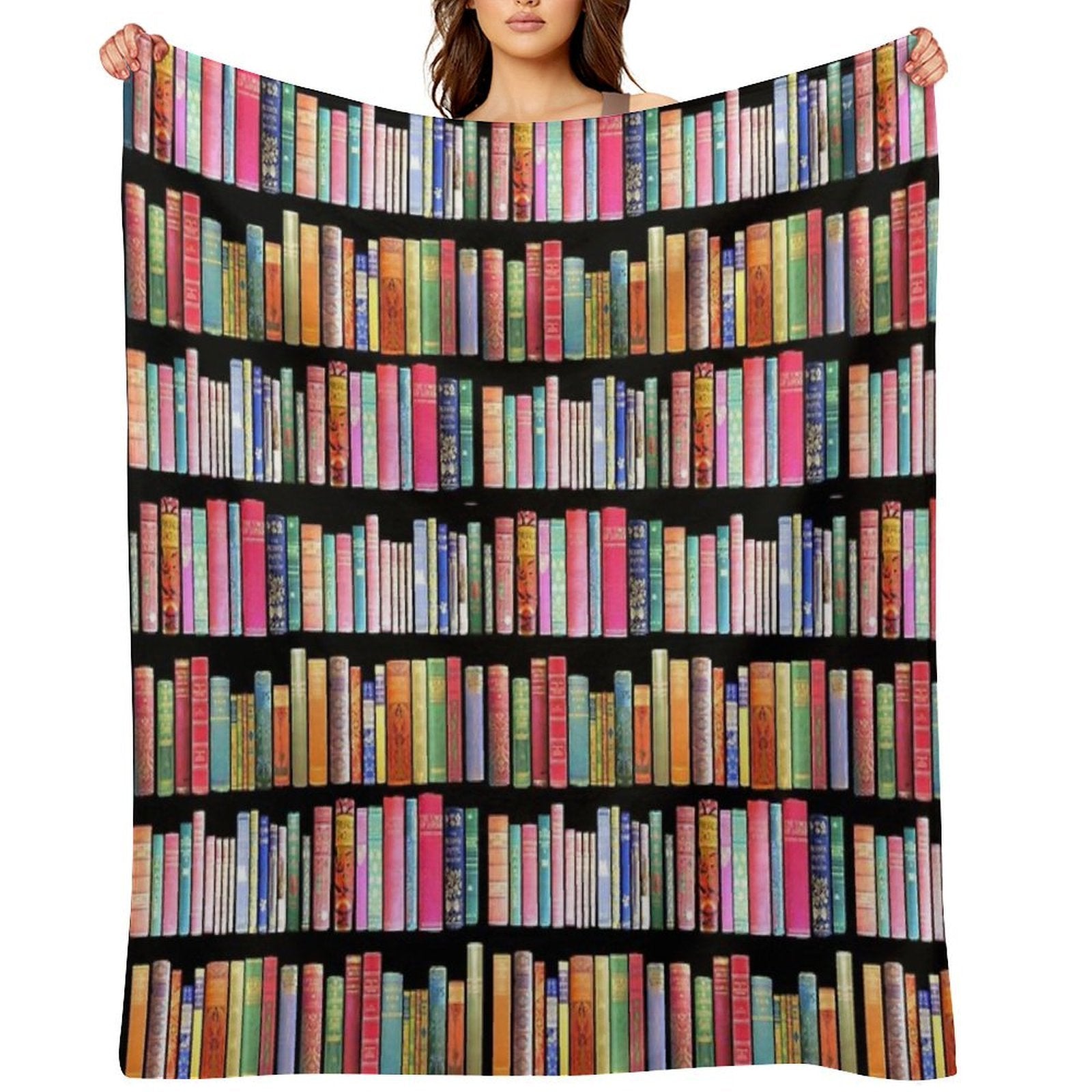 Bookworms Delight  Antique Book Library for Bibliophile Versatility Throw Blanket