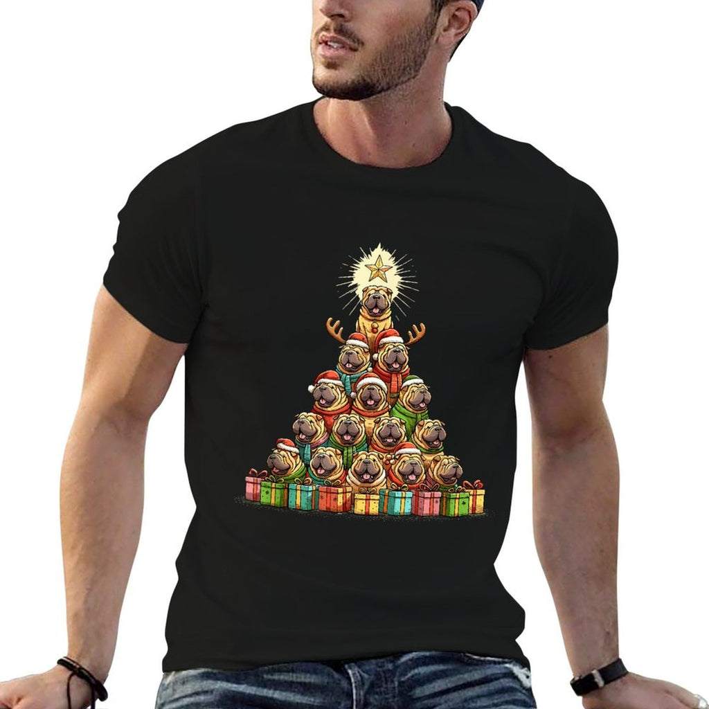 Christmas Tree Chinese Shar-Pei Shar Pei  Trendy Pattern T-Shirt