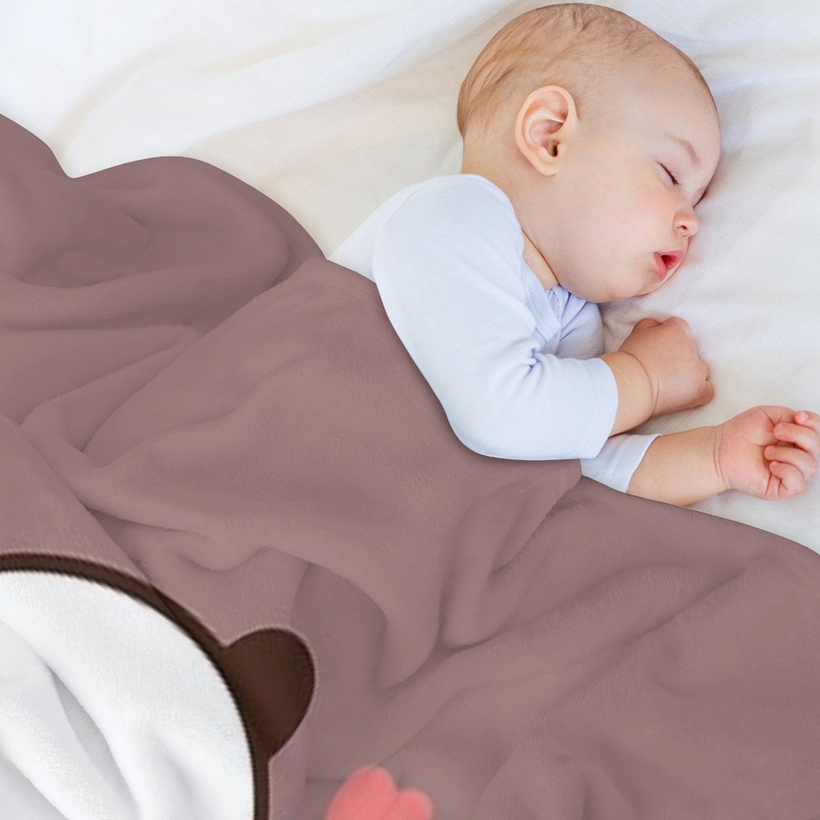 DuDu Bear And BuBu Panda’s Love Relaxing Moment Shrink-resistant Throw Blanket