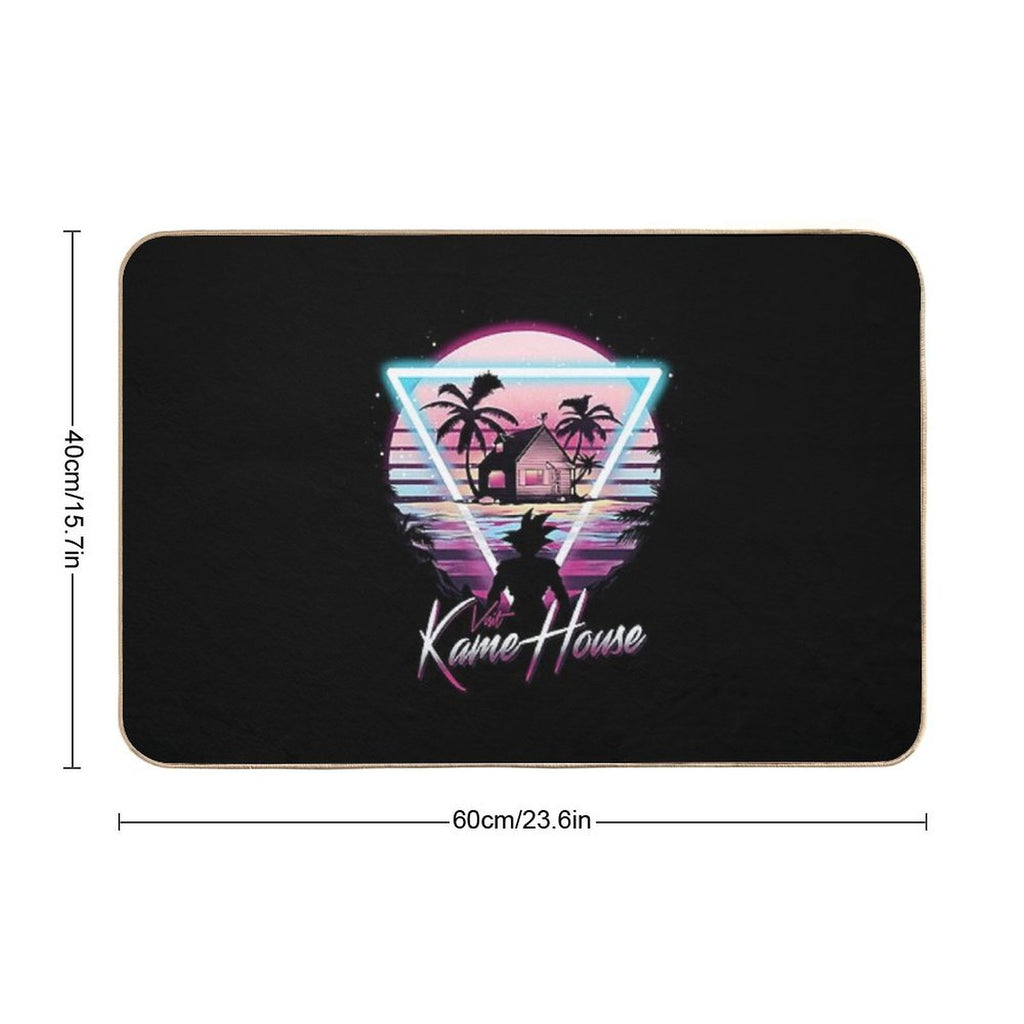 Turtle House Retro T-Shirt  Multi-Purpose Bath Mat