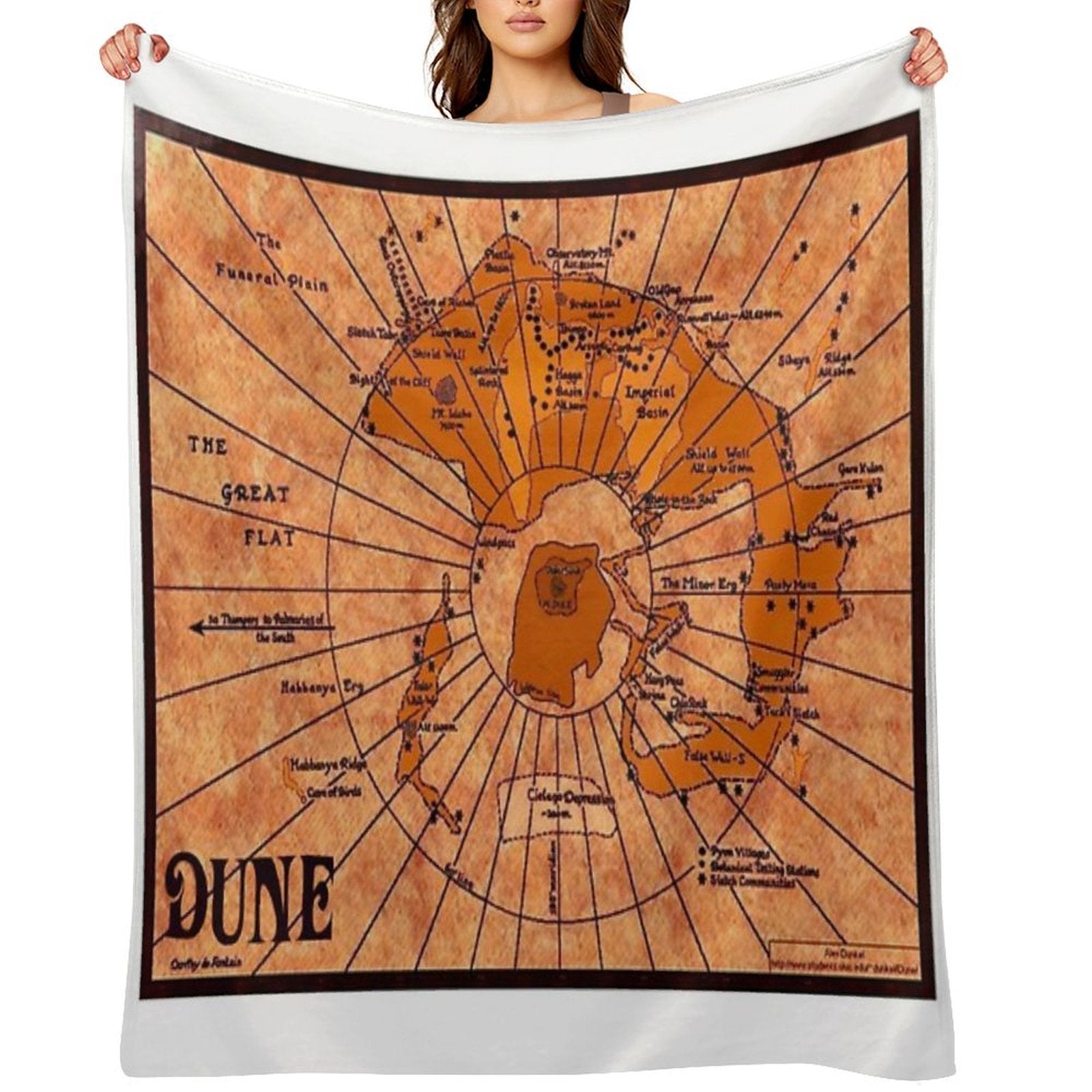 DUNE Map Premium Throw Blanket