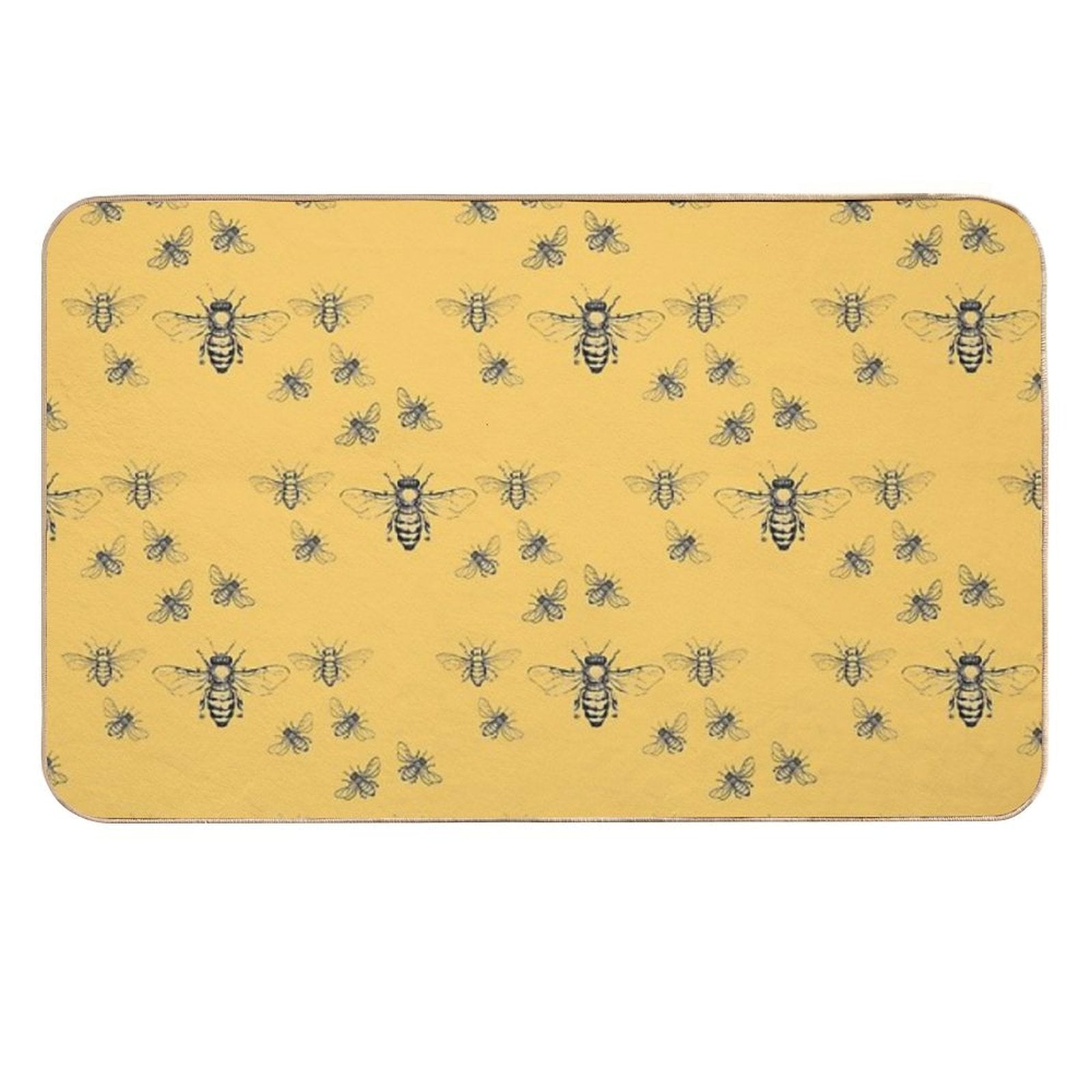 Honey Bee Pattern  Slip-Resistant Bath Mat