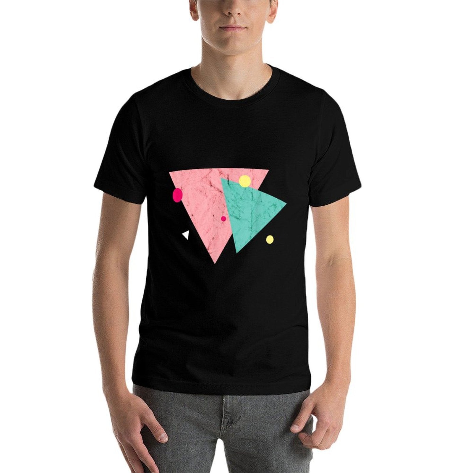 Geometric Triangles Aesthetic Eighties 1980s  Classic T-Shirt