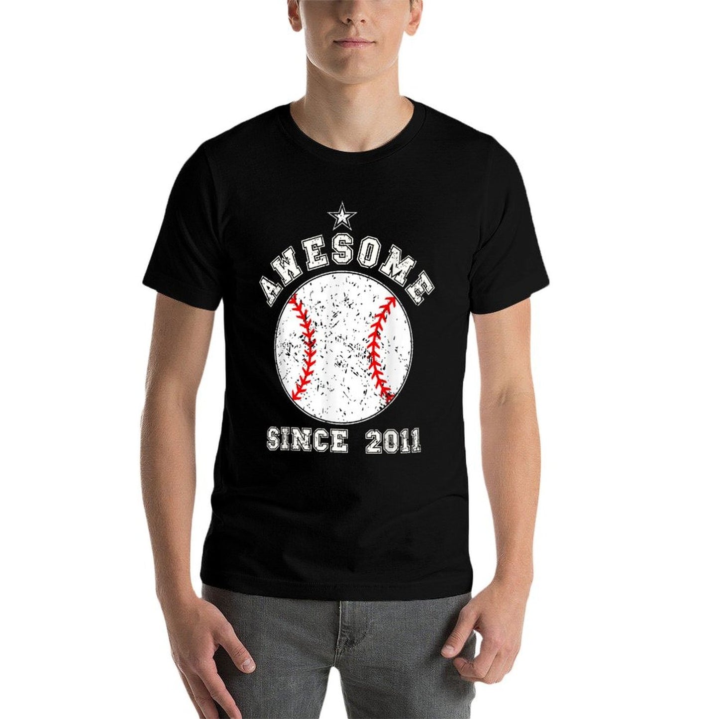 14 Year Old Boy Baseball Awesome Since 2011 14th Birthday  Versatile T-Shirt