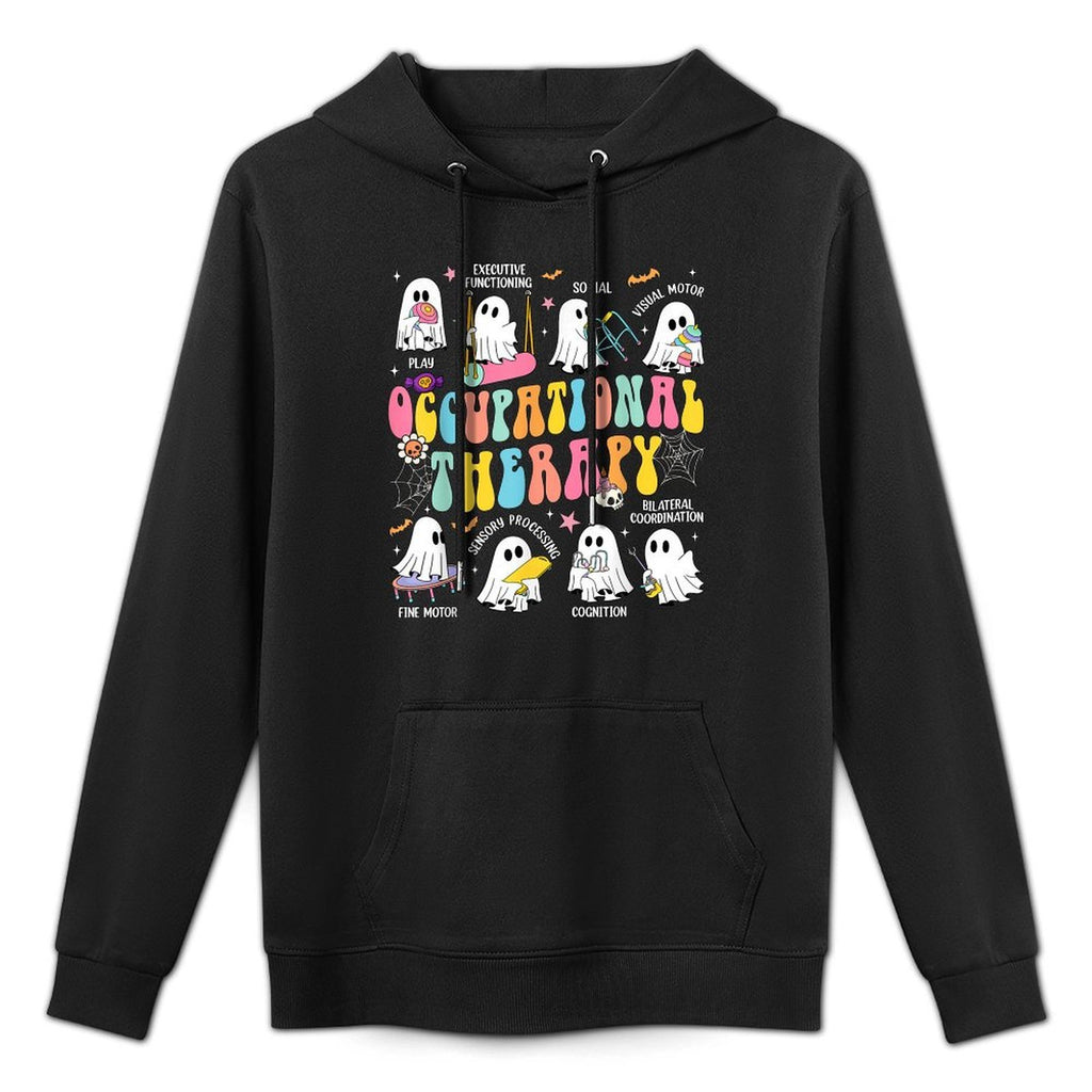 Halloween OT Occupational Therapy Therapist Spooky OTA Ghost Shape Retention Hoodie