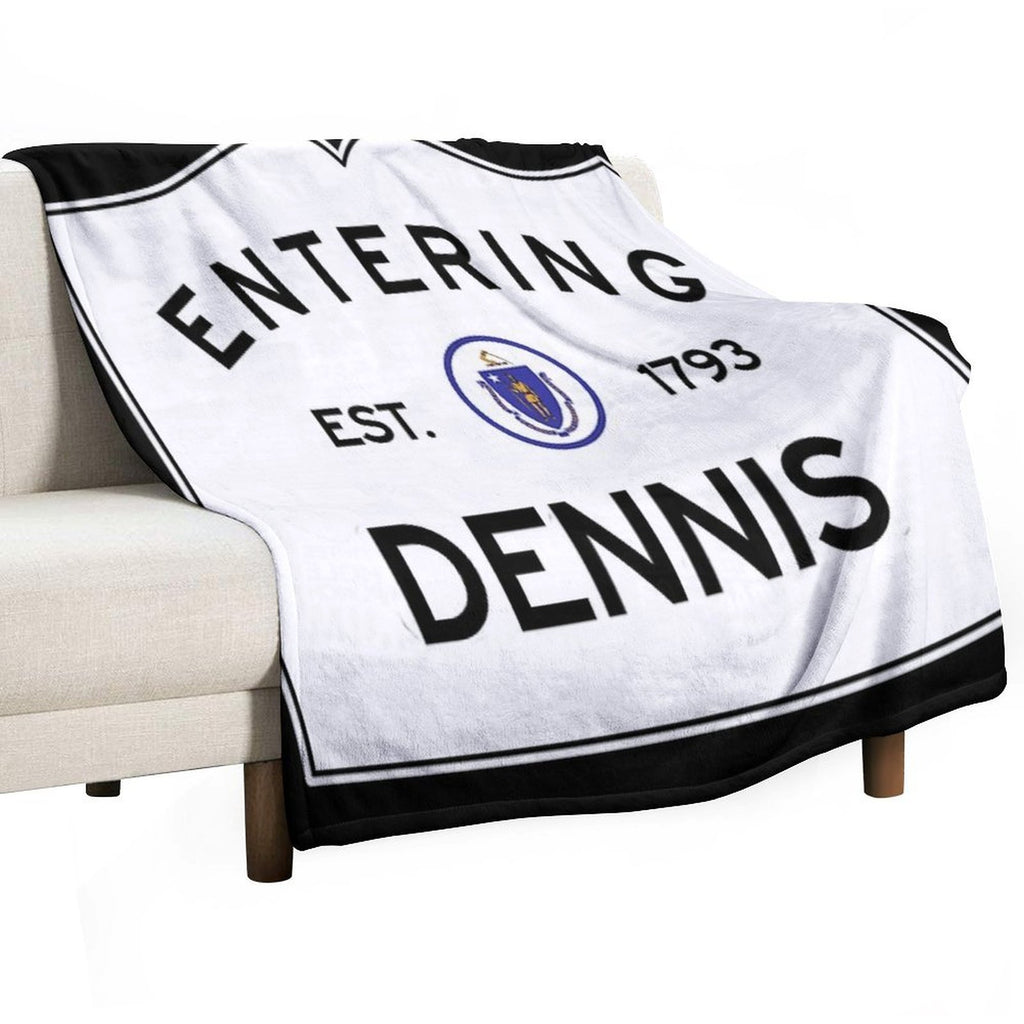 Entering Dennis - Commonwealth of Massachusetts Road Sign Multi-functional Throw Blanket