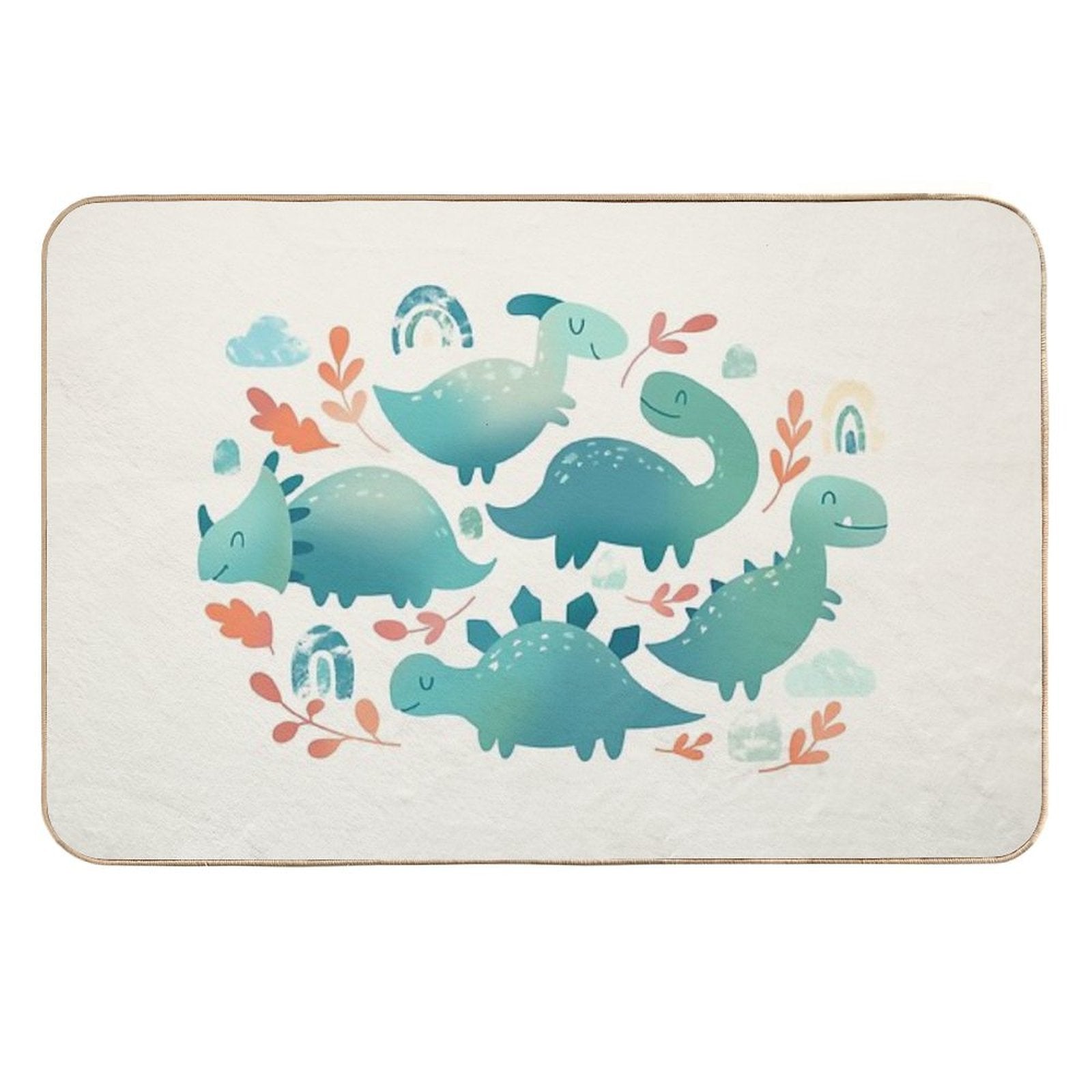 Baby Dinosaurs  Dirt-Trapping Bath Mat