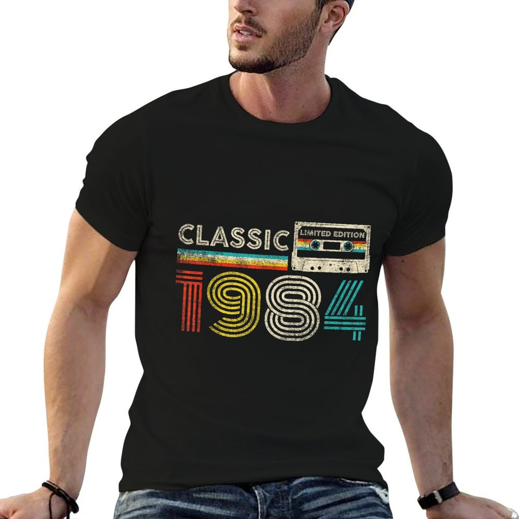 Classic 1984 Vintage 1984 Cassette Tape Men Women Birthday  Trendy Pattern T-Shirt