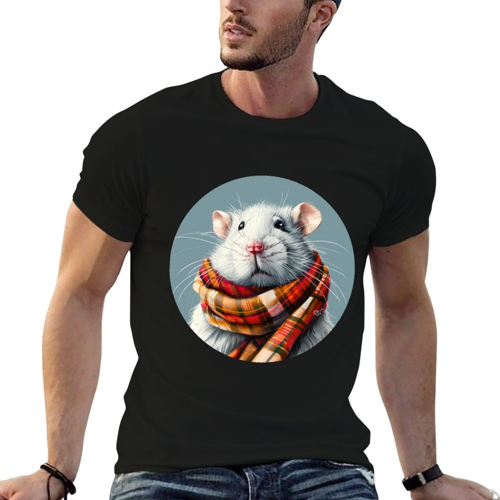 Funny Animal Face with Shawl Costume  Graphic-printed T-Shirt