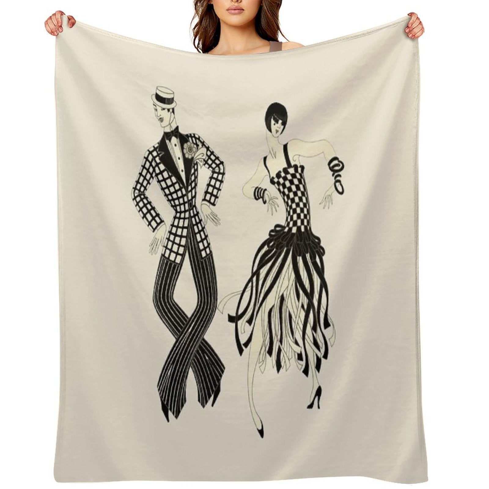 Erté - Charleston Couple All-season Throw Blanket