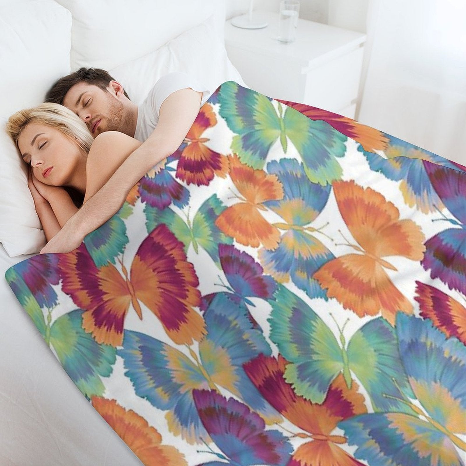 A Swarm of Butterflies Eco-conscious Throw Blanket