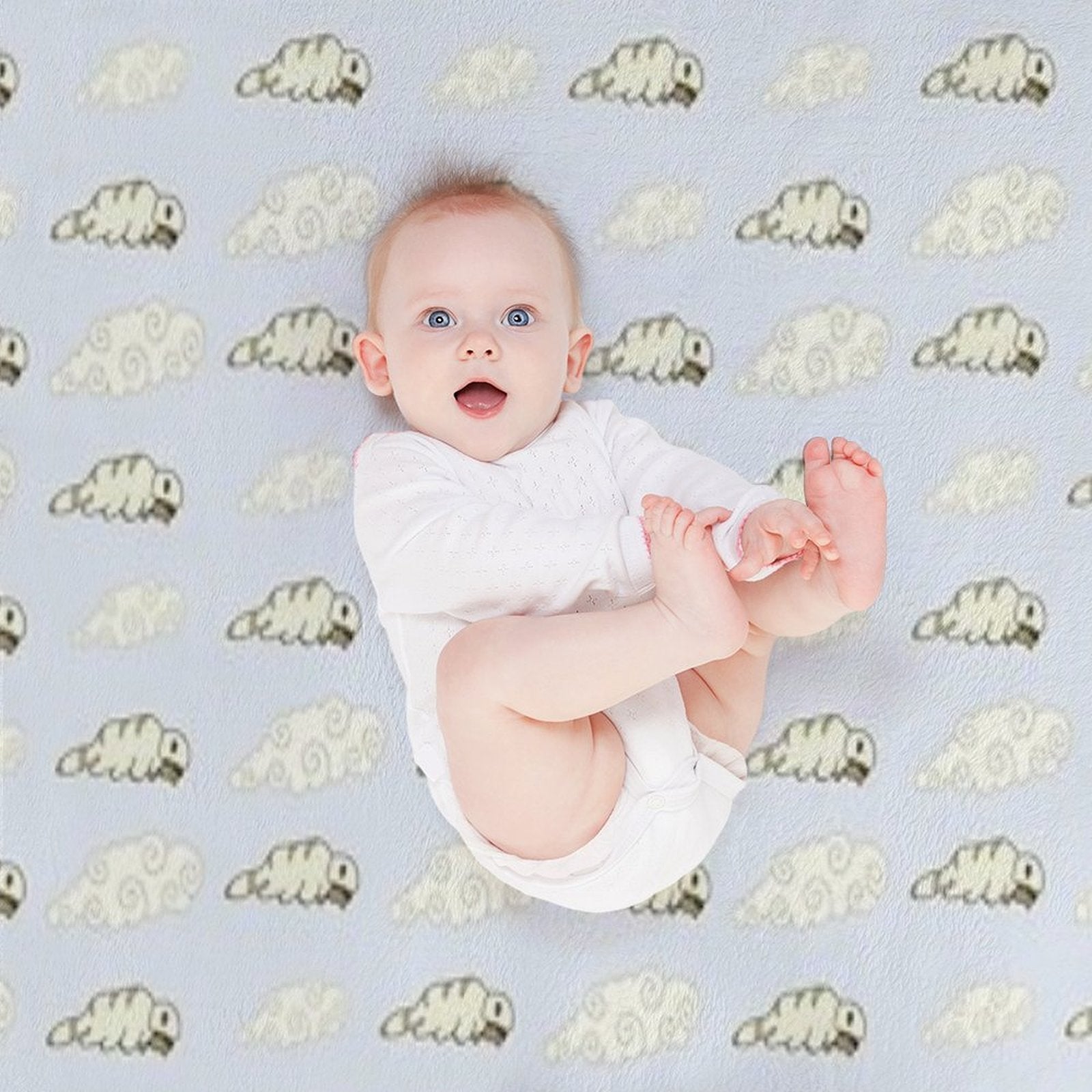 Appa And Appa-Shaped Clouds Machine-washable Throw Blanket