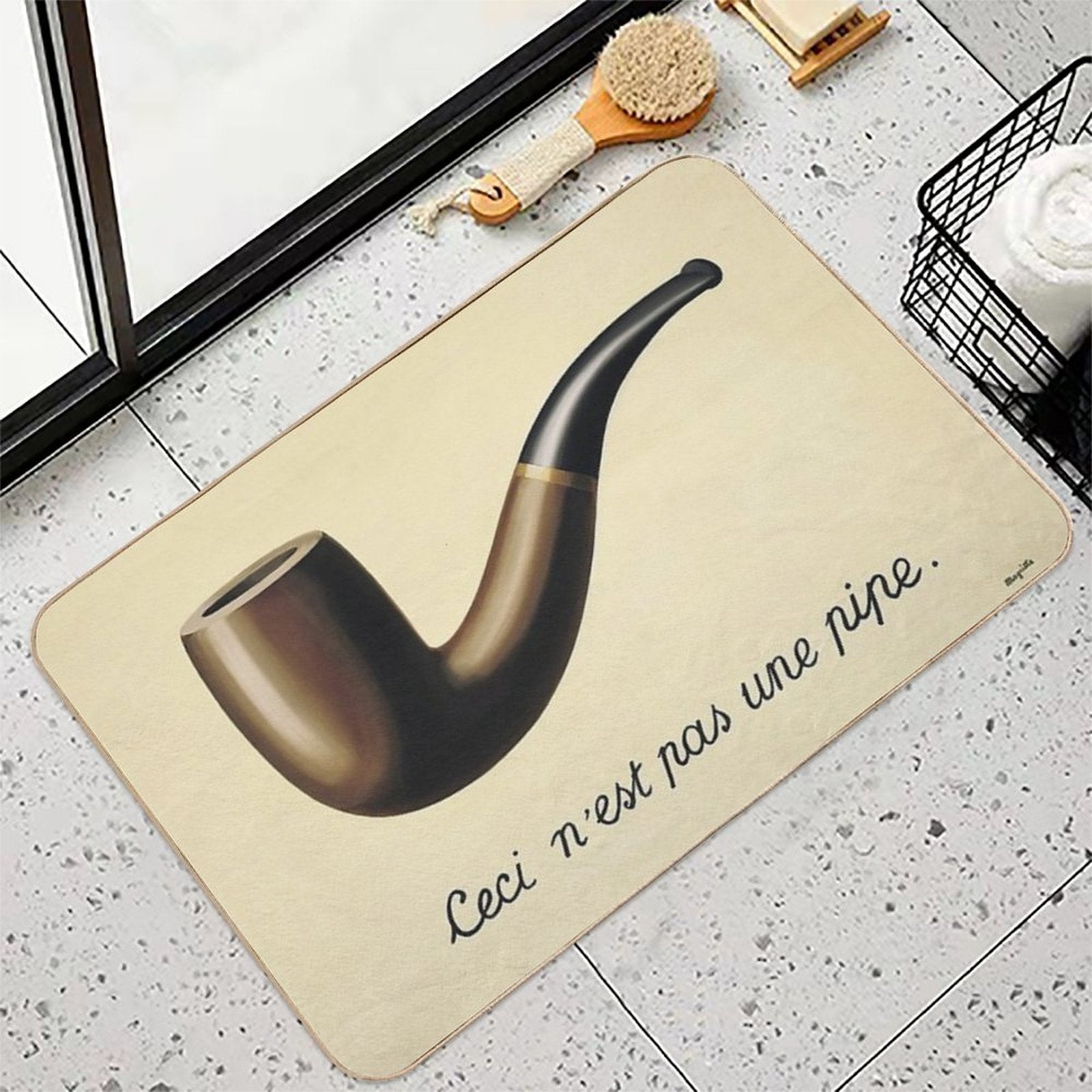 This Is Not A Pipe  Fade-Resistant Bath Mat