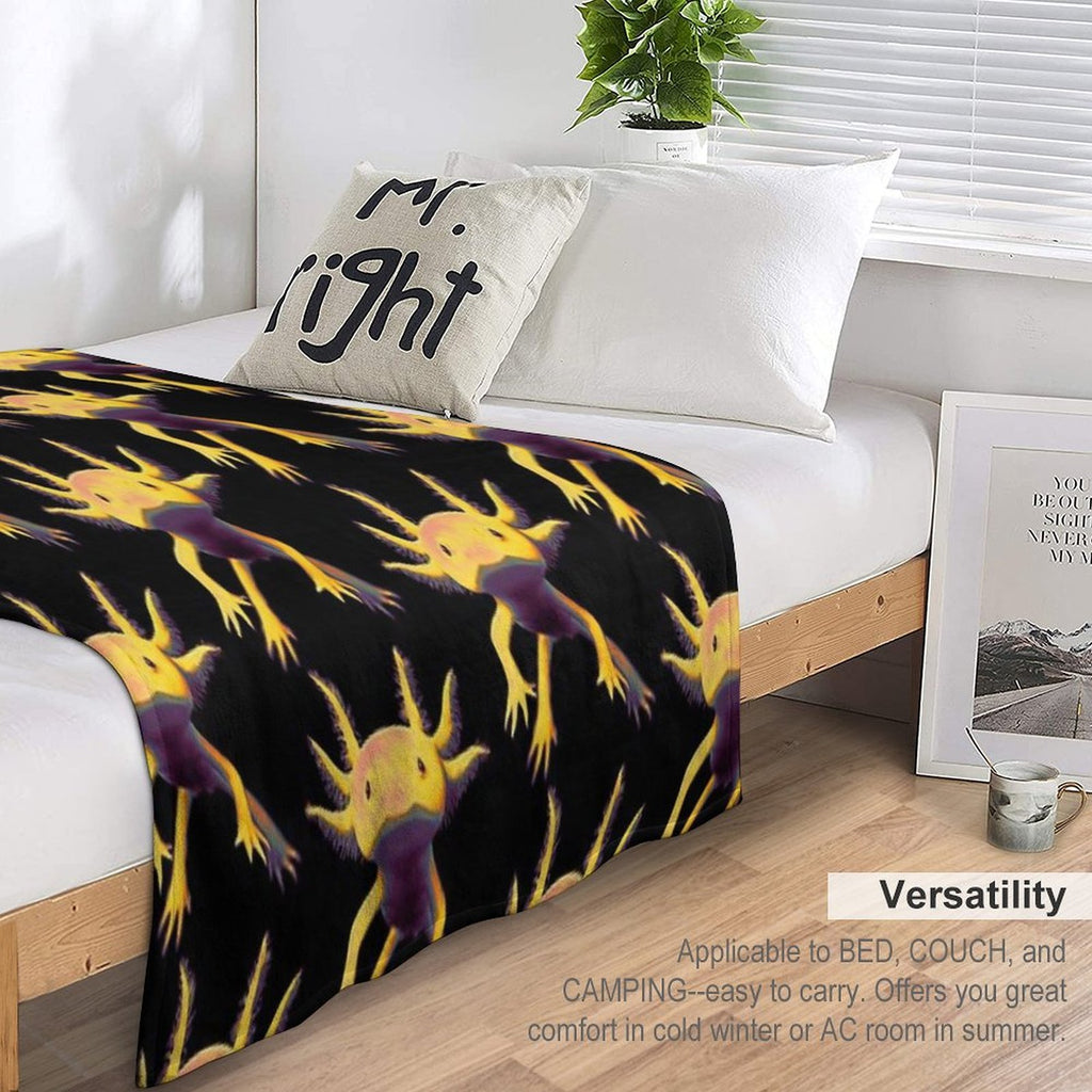 Axolotl Travel-friendly Throw Blanket