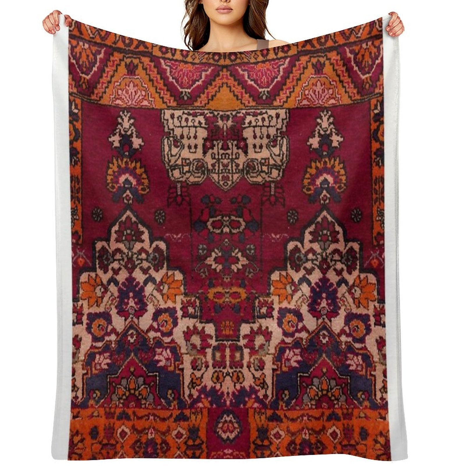 Traditional Heritage Moroccan Design Versatility Throw Blanket