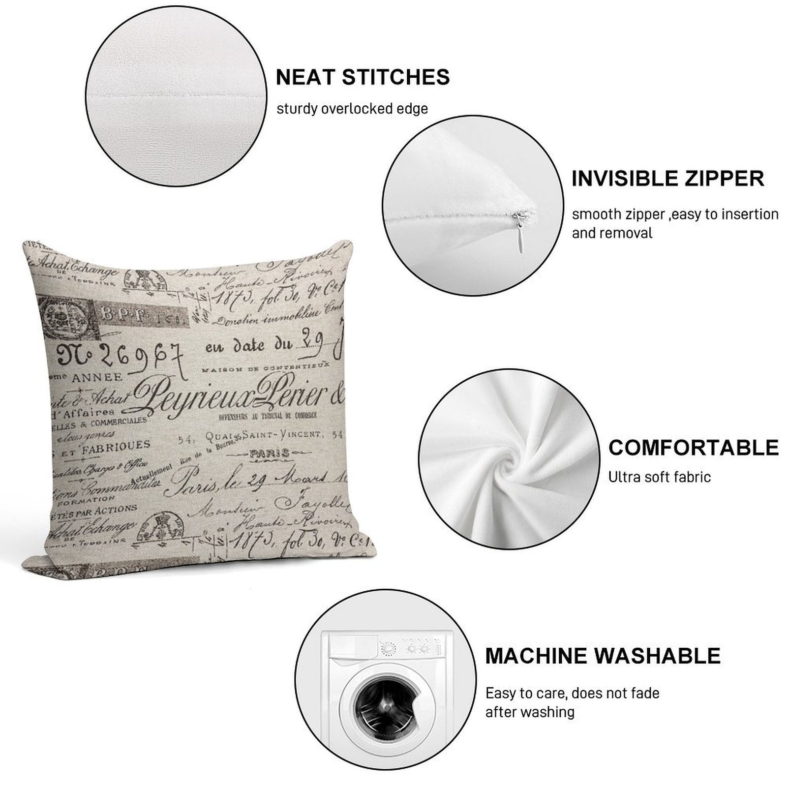 Parisan Soft Ultra-Soft Texture Throw Pillow