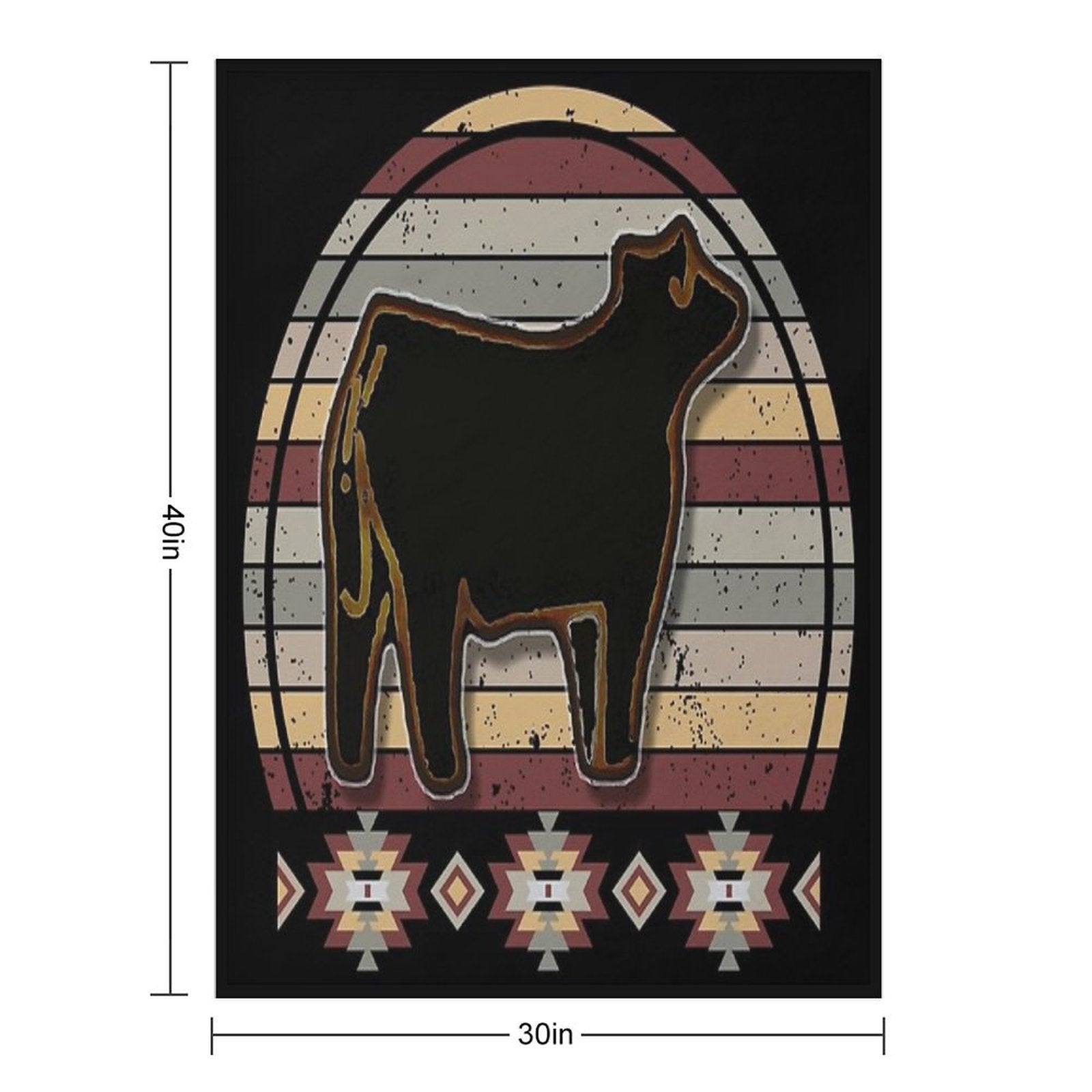 Livestock Show Steers - Market Steer Anti-pilling Throw Blanket