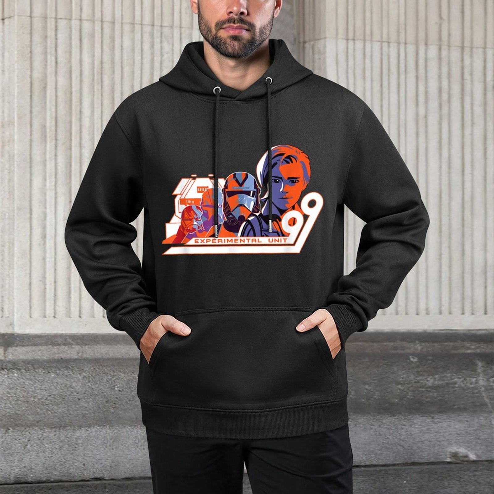Star Wars The Bad Batch Experimental Unit 99 Group Shot Logo Machine Washable Hoodie