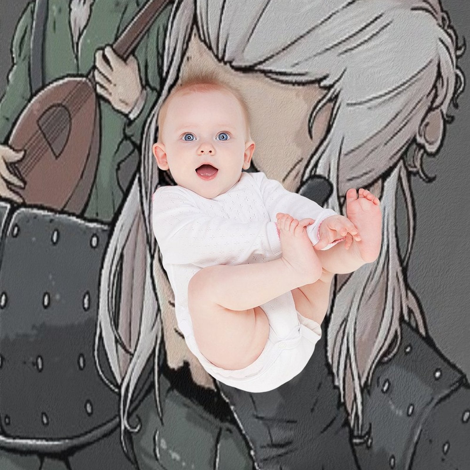 Geralt Face Palm Easy Care Throw Blanket
