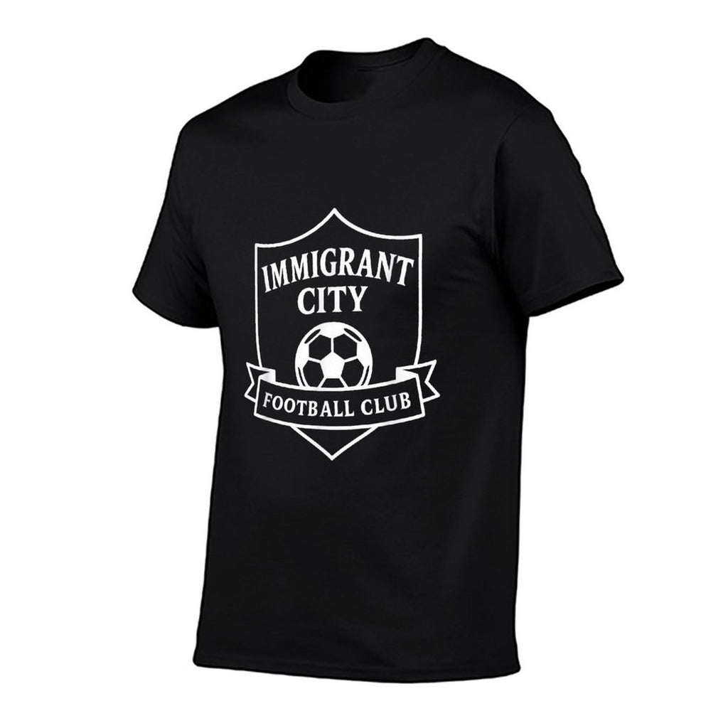 Immigrant City Football Club - Minimalist Soccer  Summer-ready Fabric T-Shirt