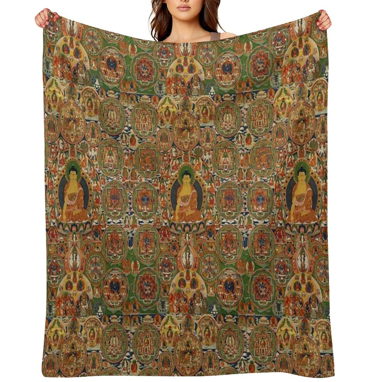 Buddha Velvety-soft Throw Blanket