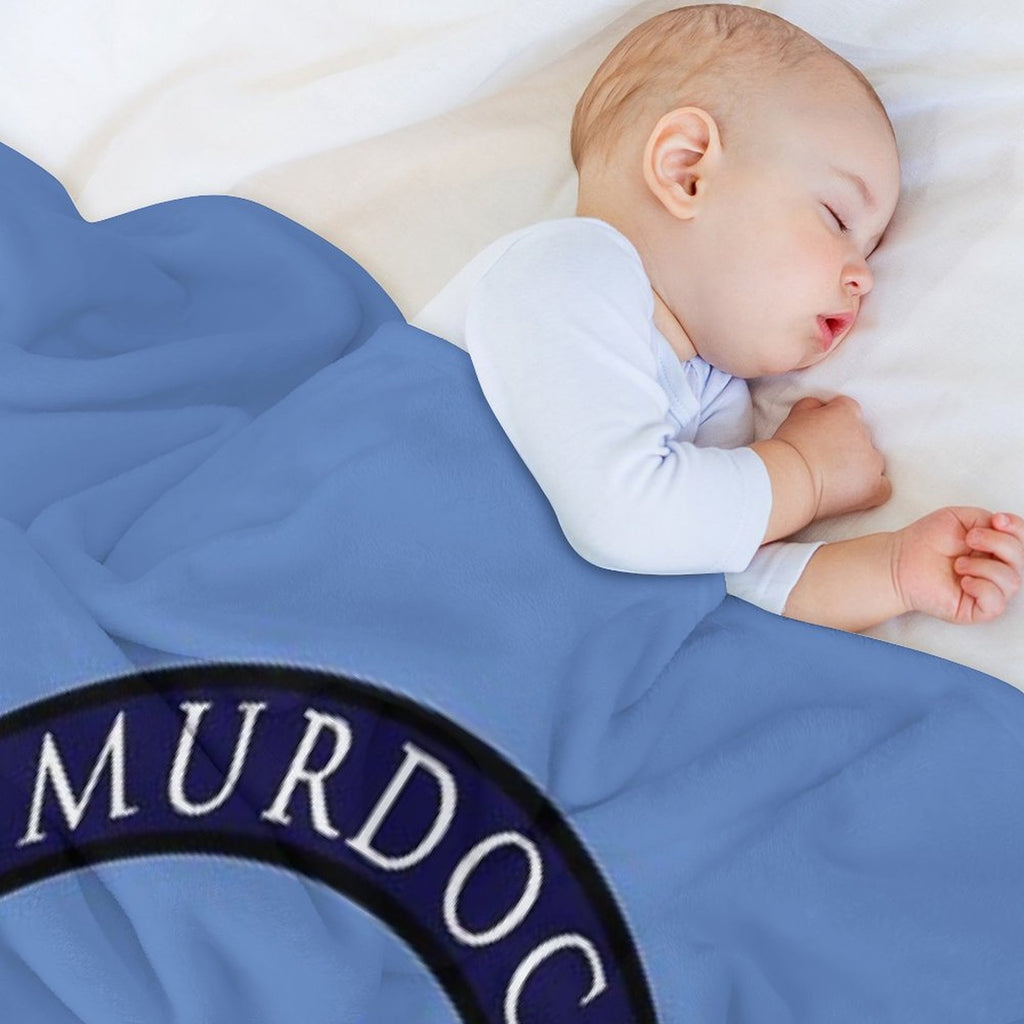 Murdoch Mysteries Design in Blue Durable Throw Blanket