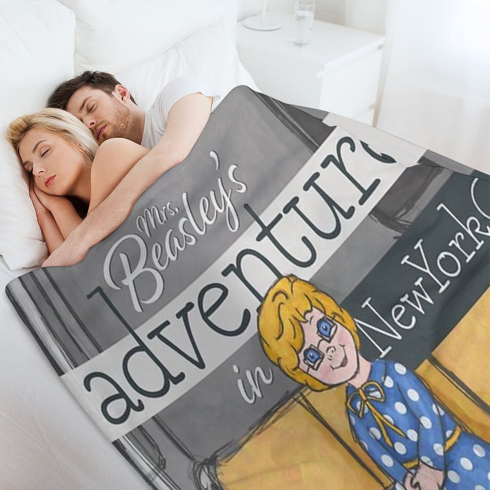 Mrs. Beasley's Adventures Velvety-soft Throw Blanket