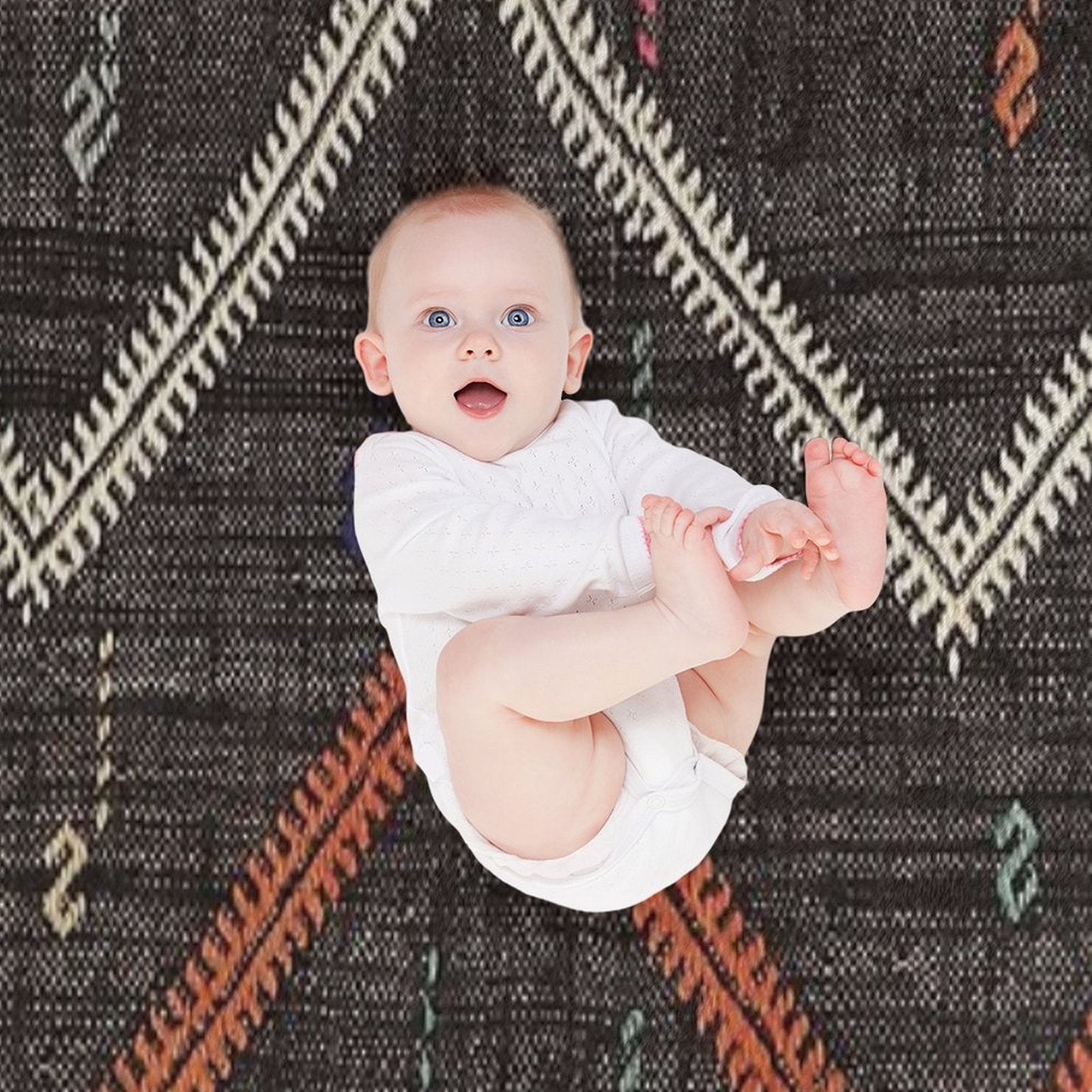 Old Kilim Fragment Shrink-resistant Throw Blanket