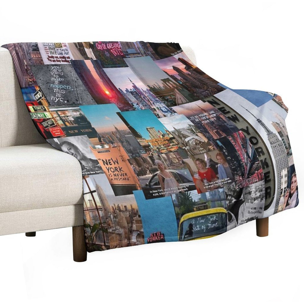 Nyc Aesthetic Collage Comfort Throw Blanket