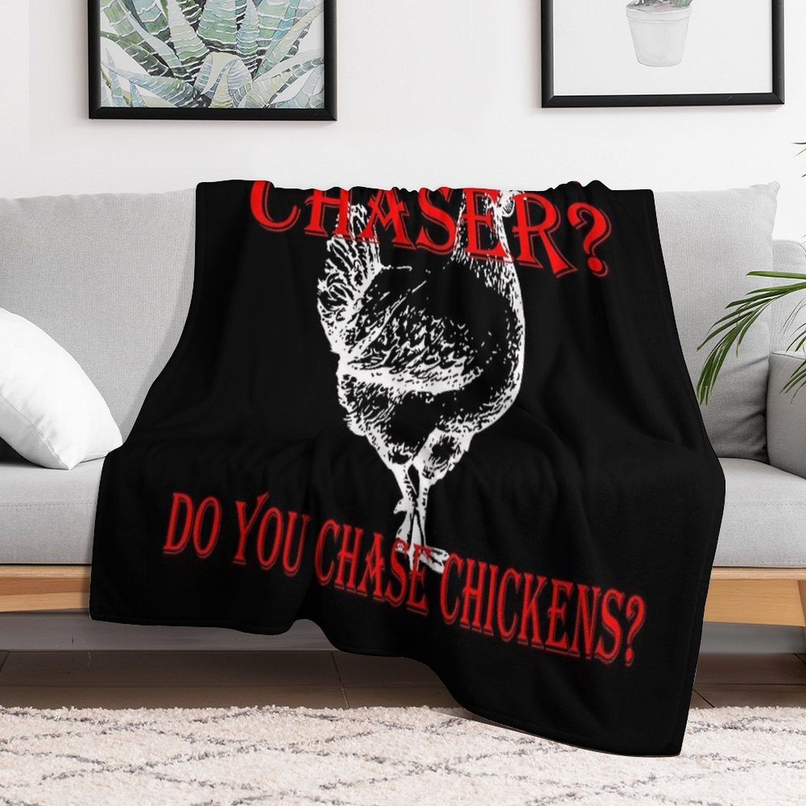 Chicken Chaser Do You Chase Chickens - Videogame Velvety-soft Throw Blanket