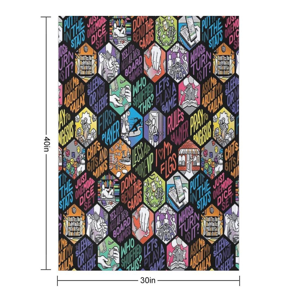 Board Gamer Isms Hex Wrinkle-free Throw Blanket
