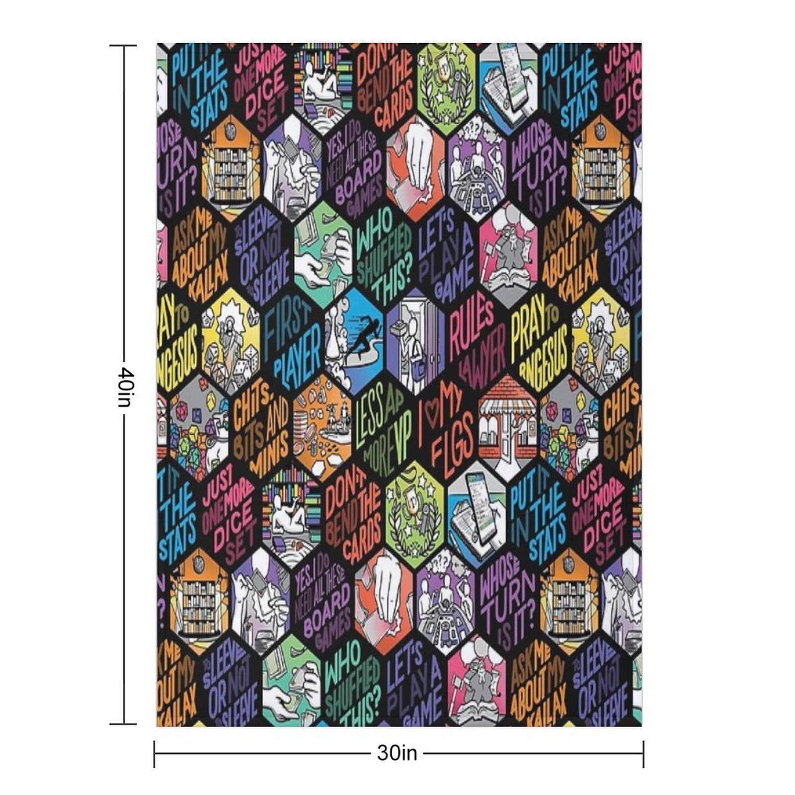 Board Gamer Isms Hex Wrinkle-free Throw Blanket