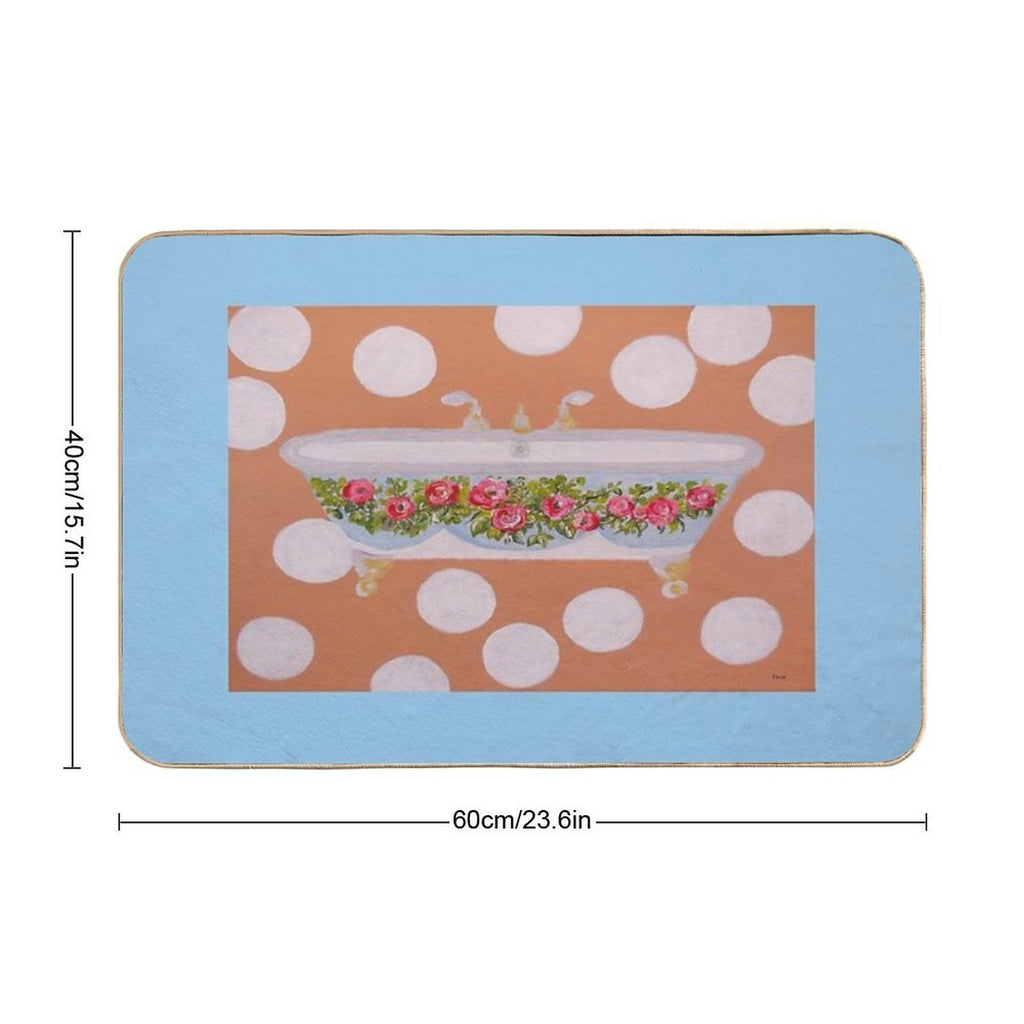 Circles And Suds Bathroom Art  Long-Lasting Bath Mat
