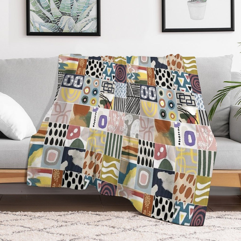 AFRICA, - Colorful Patches Quick-dry Throw Blanket