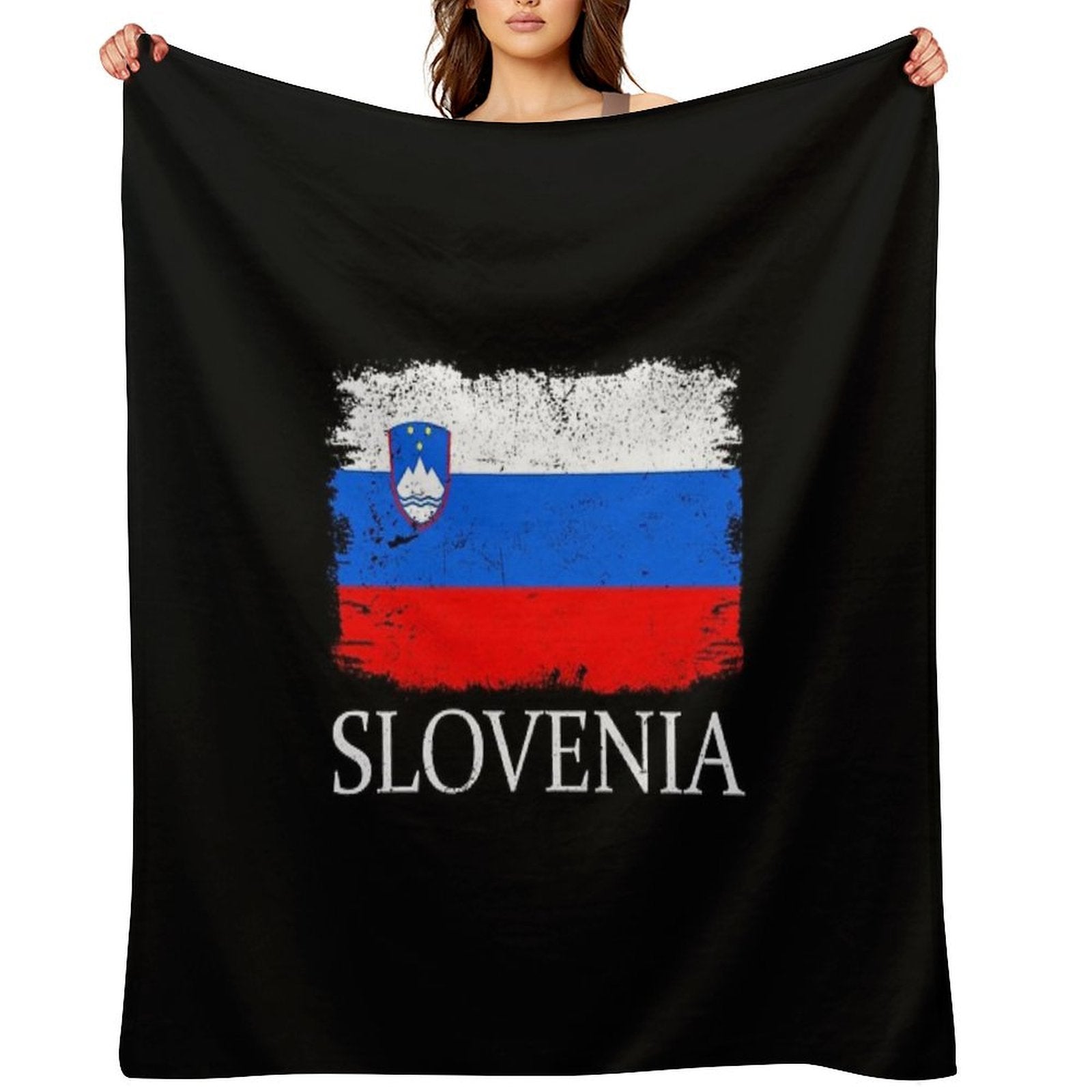 Slovenia Country Flag Slovenia Tourist Slovenia Country Team Lightweight Throw Blanket