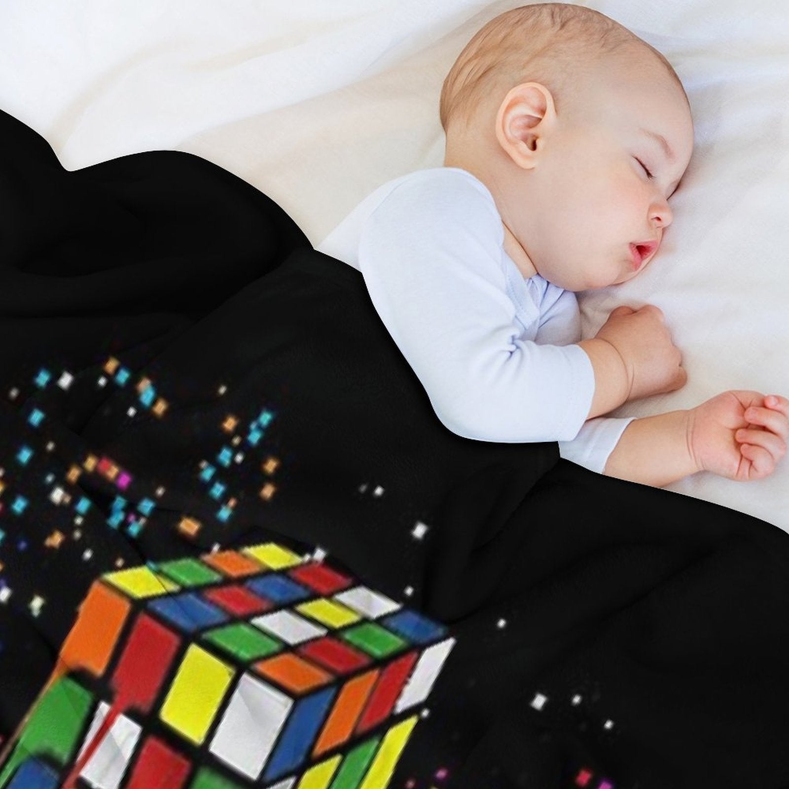 Awesome Graphic Melting Rubik Rubix Rubics Cube Durable Throw Blanket