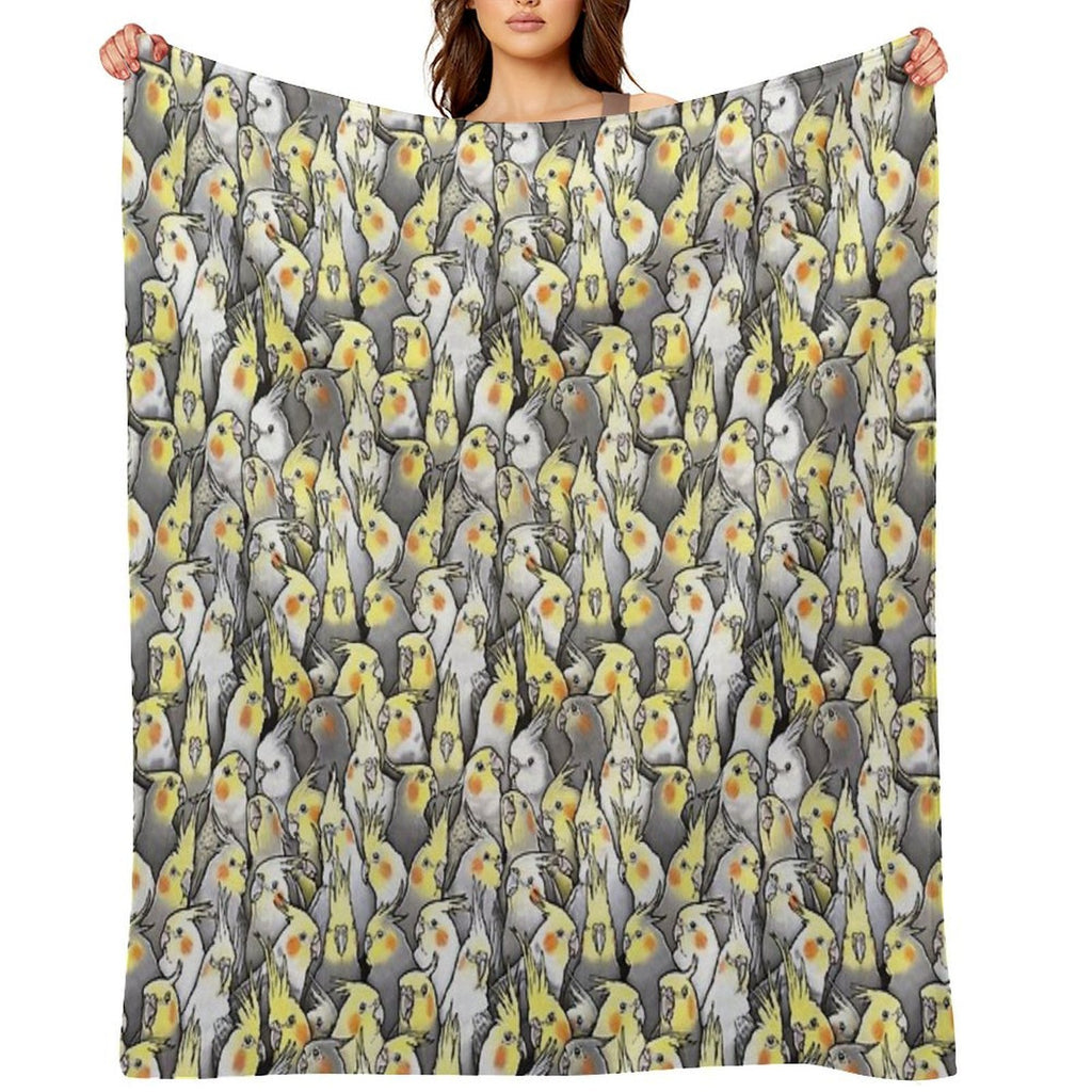 Cockatiels Galore Compact Throw Blanket