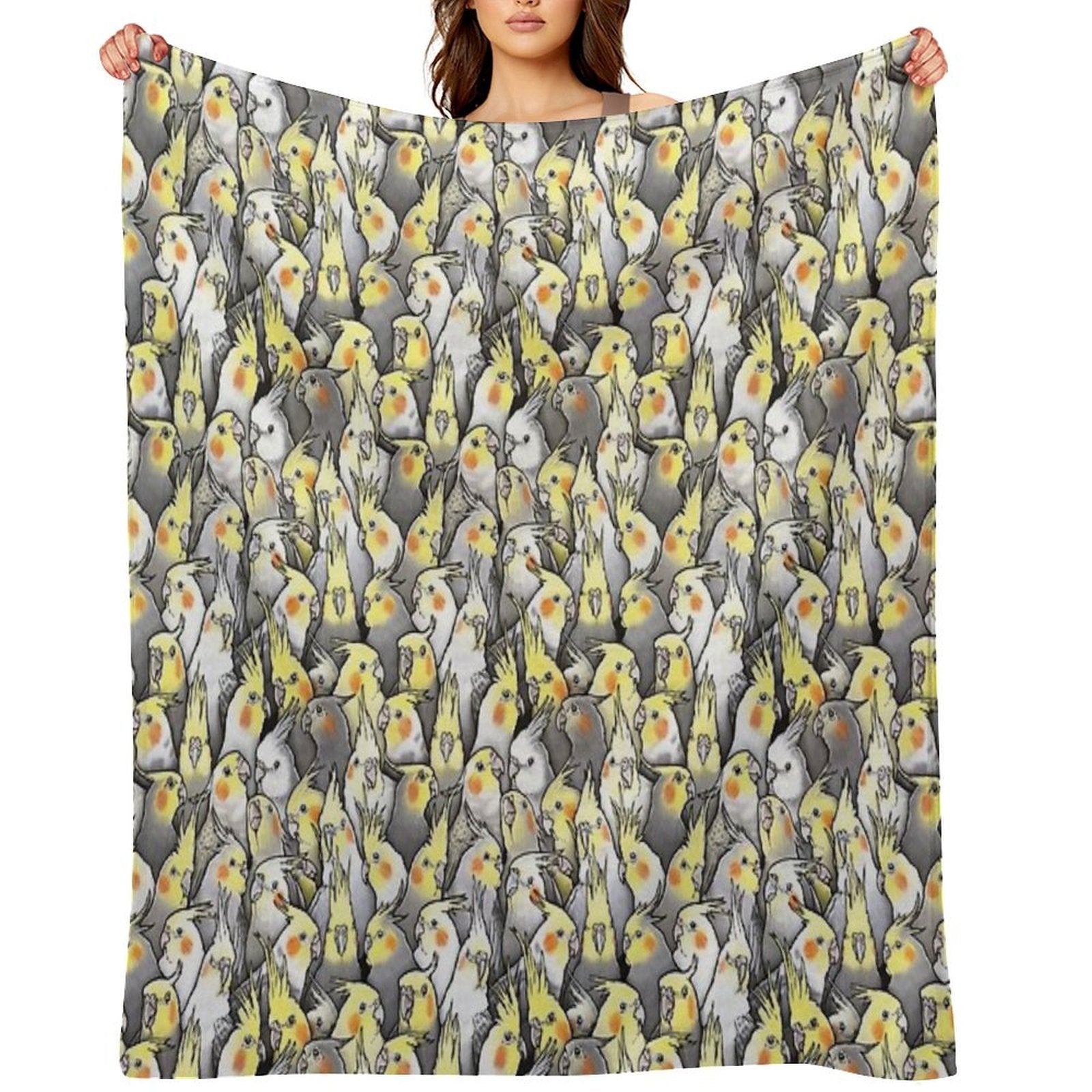 Cockatiels Galore Compact Throw Blanket